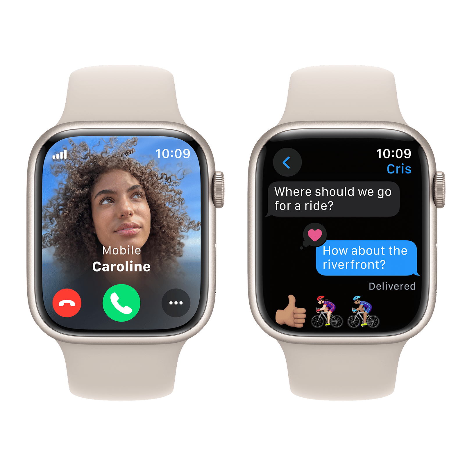 Apple Watch Series 9 GPS+Cellular with Starlight Sport Band - S/M (45mm Display, Starlight Aluminium Case)_6