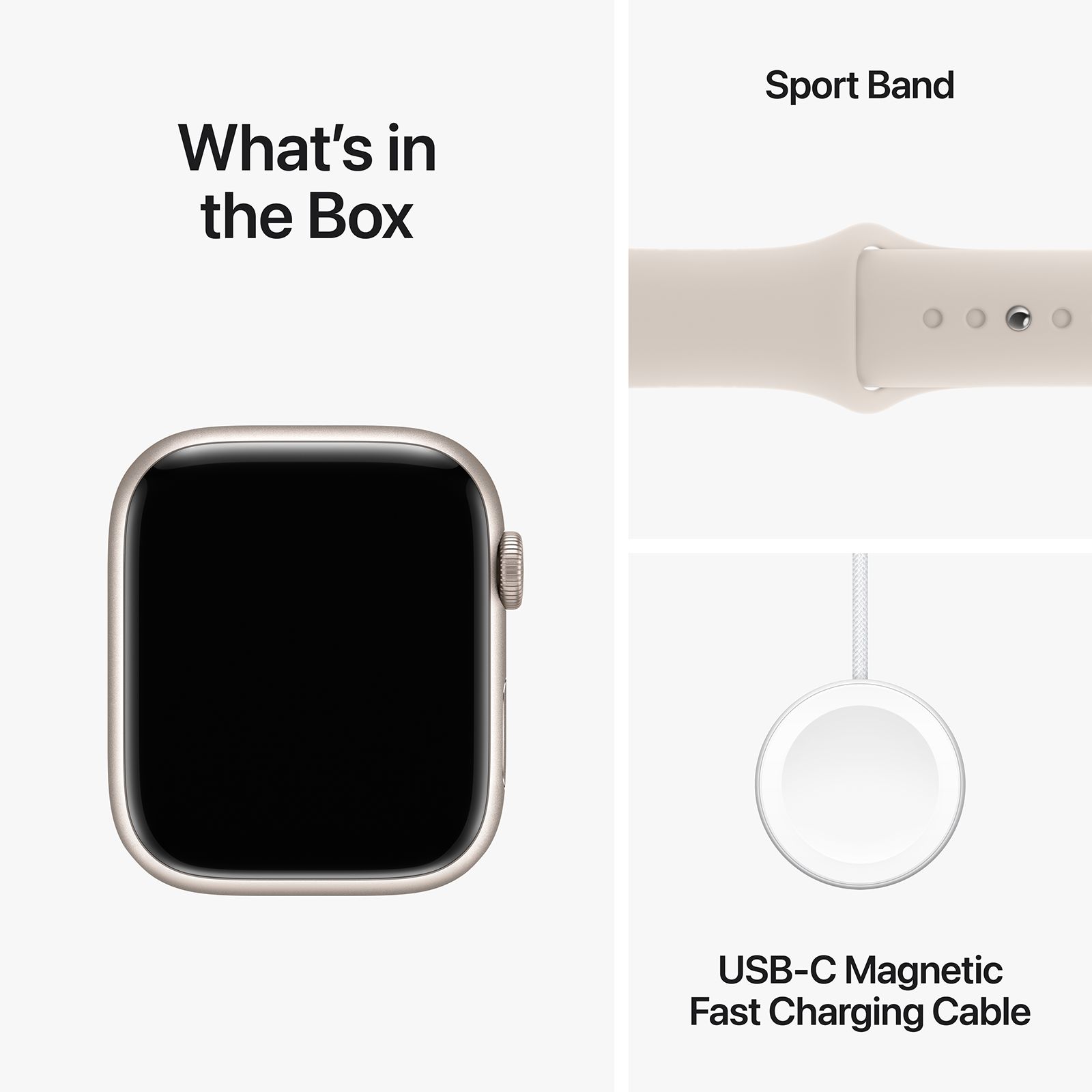 Apple Watch Series 9 GPS+Cellular with Starlight Sport Band - S/M (45mm Display, Starlight Aluminium Case)_10