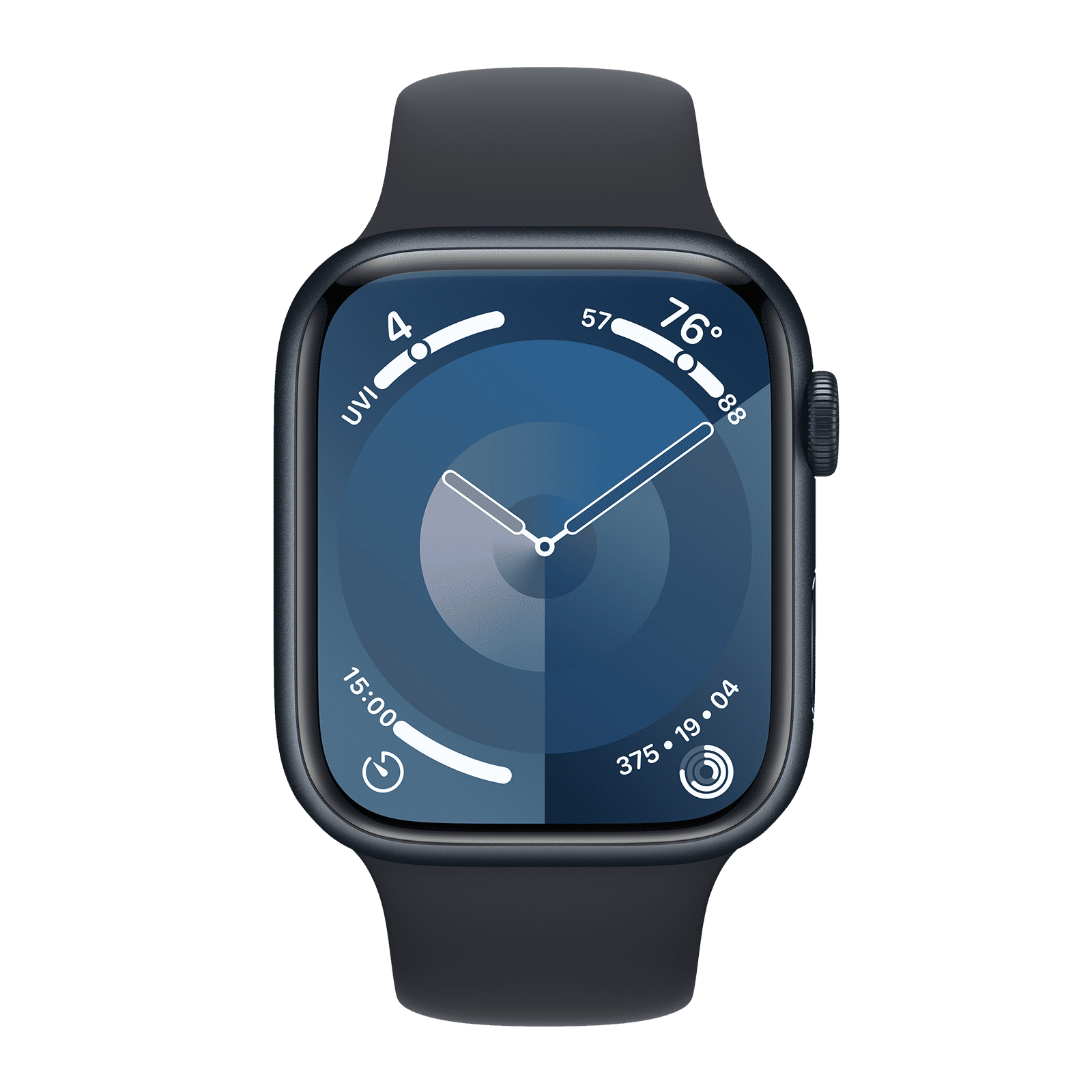 Apple Watch Series 9 GPS+Cellular with Midnight Sport Band - M/L (45mm Display, Midnight Aluminium Case)_2