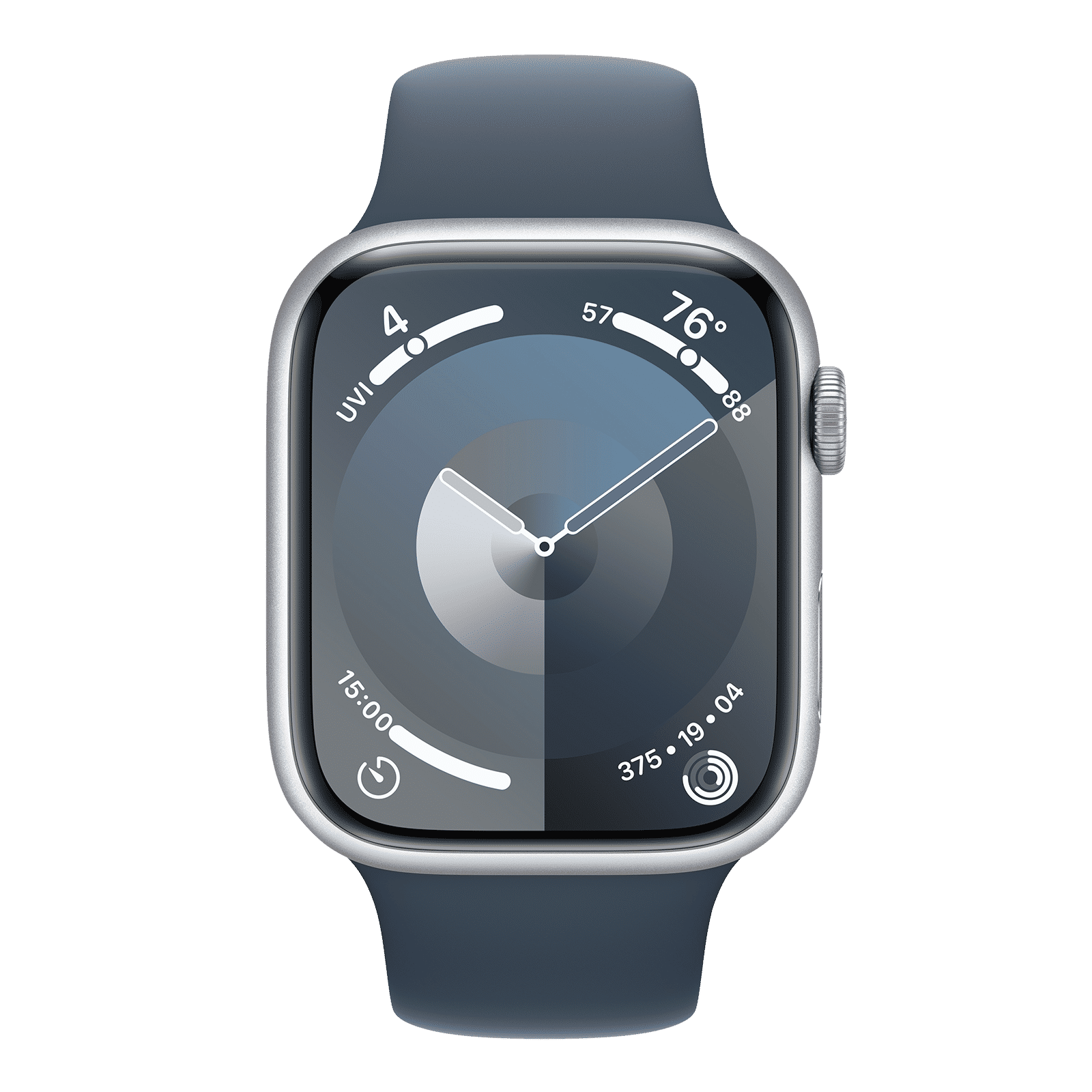 Apple Watch Series 9 GPS+Cellular with Storm Blue Sport Band - M/L (45mm Display, Silver Aluminium Case) Apple Watch Series 9 GPS+Cellular with Storm Blue Sport Band - M/L (45mm Display, Silver Aluminium Case)_2