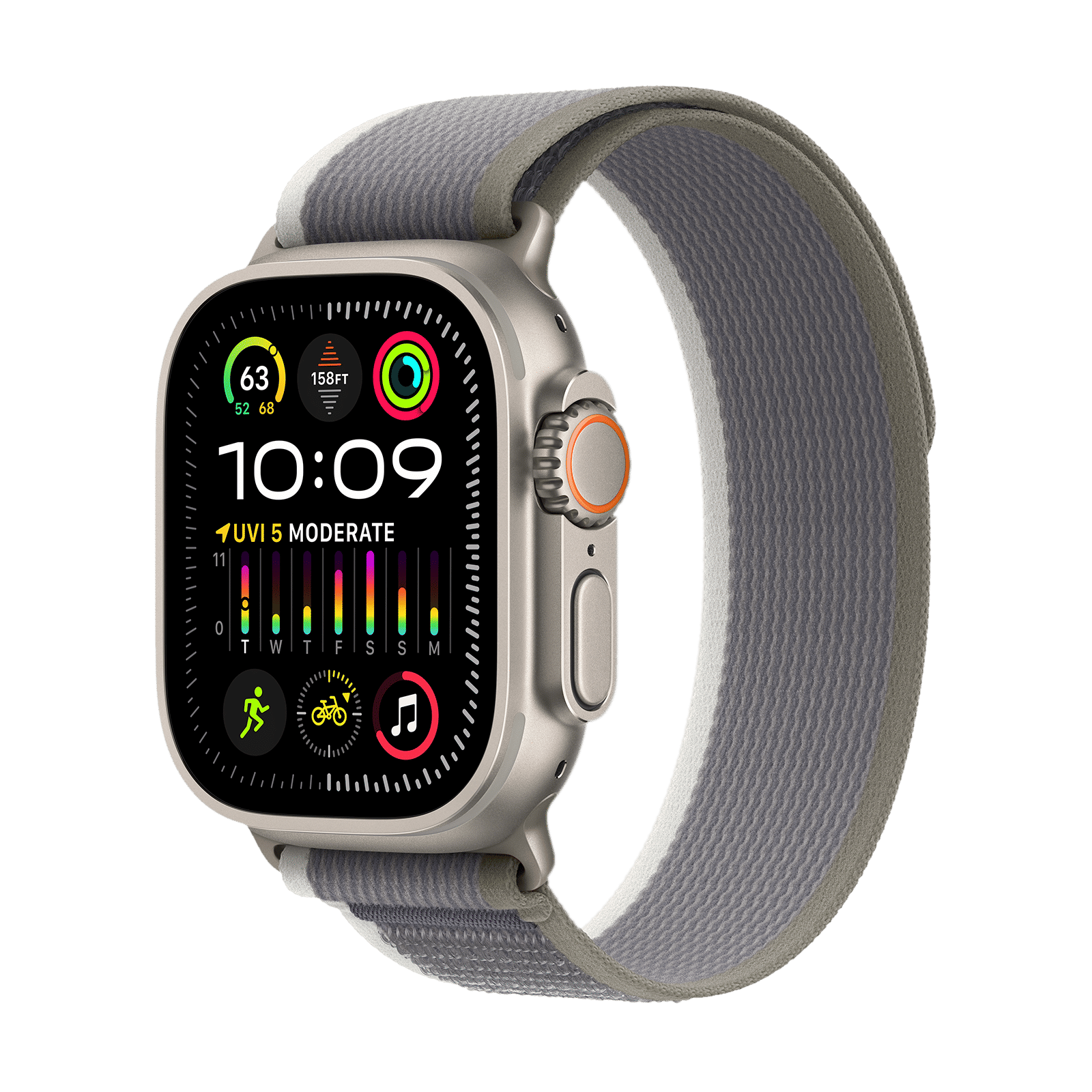 Apple Watch Ultra 2 GPS+Cellular with Green/Grey Trail Loop - M/L (49mm Display, Titanium Case) Apple Watch Ultra 2 GPS+Cellular with Green/Grey Trail Loop - M/L (49mm Display, Titanium Case)_1
