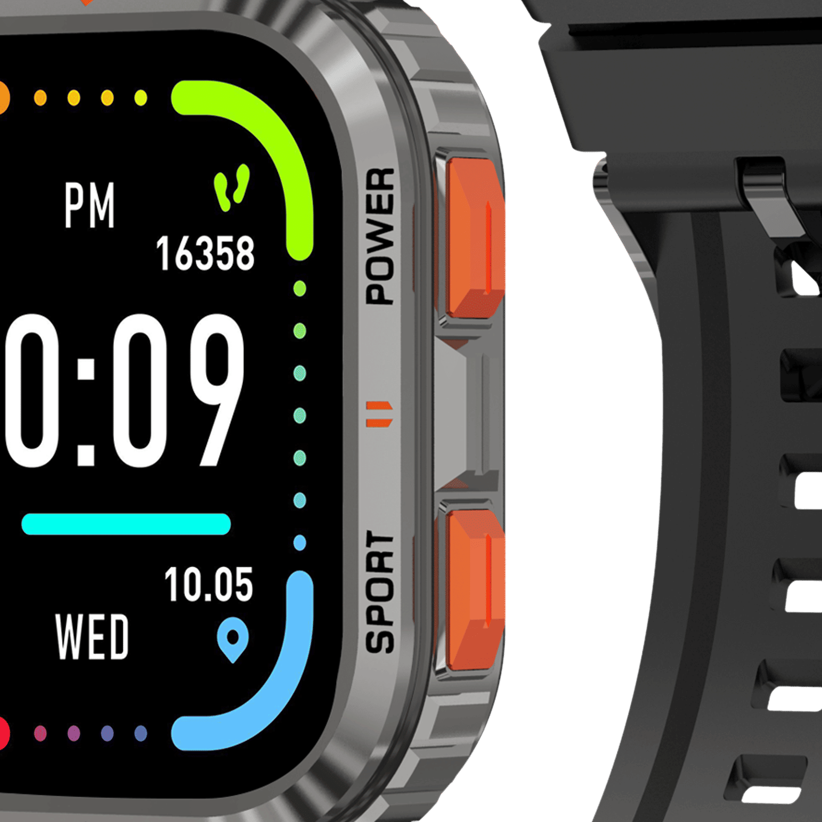Croma STRIDE LB Smartwatch with Activity Tracker (42mm TFT LCD Display, IP68 Water Resistant, Black Strap)_5