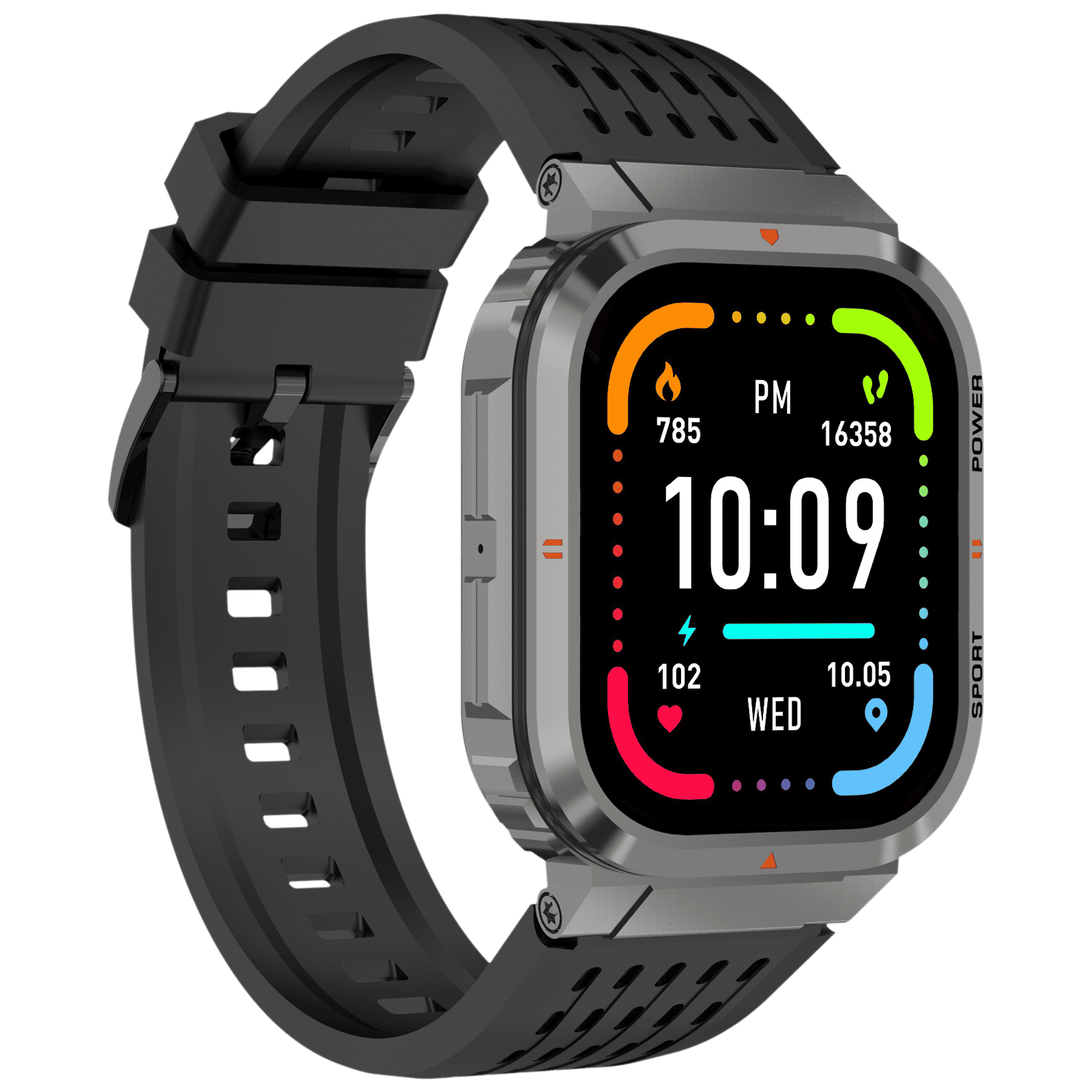 Croma STRIDE LB Smartwatch with Activity Tracker (42mm TFT LCD Display, IP68 Water Resistant, Black Strap)_6