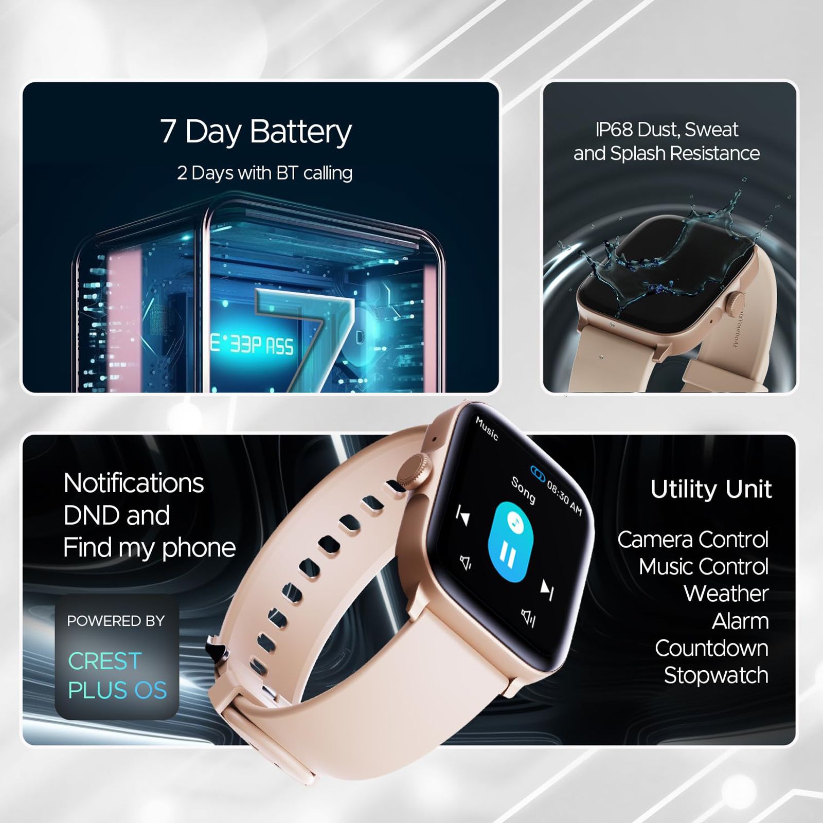 boAt Ultima Call Smartwatch with Bluetooth Calling (46.4mm HD Display, IP68 Sweat Resistant, Cherry Blossom Strap) boAt Ultima Call Smartwatch with Bluetooth Calling (46.4mm HD Display, IP68 Sweat Resistant, Cherry Blossom Strap)_5