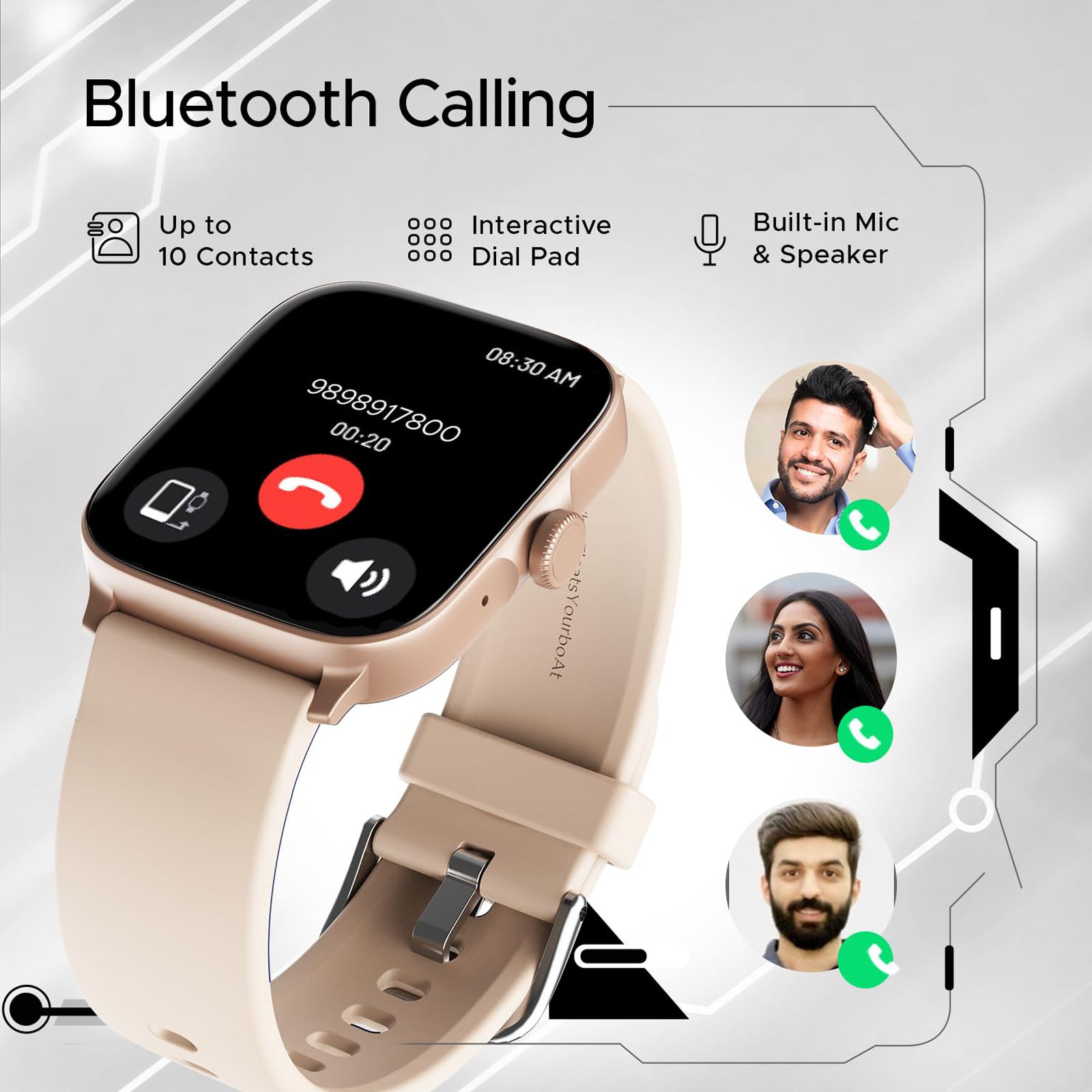 boAt Ultima Call Smartwatch with Bluetooth Calling (46.4mm HD Display, IP68 Sweat Resistant, Cherry Blossom Strap) boAt Ultima Call Smartwatch with Bluetooth Calling (46.4mm HD Display, IP68 Sweat Resistant, Cherry Blossom Strap)_7