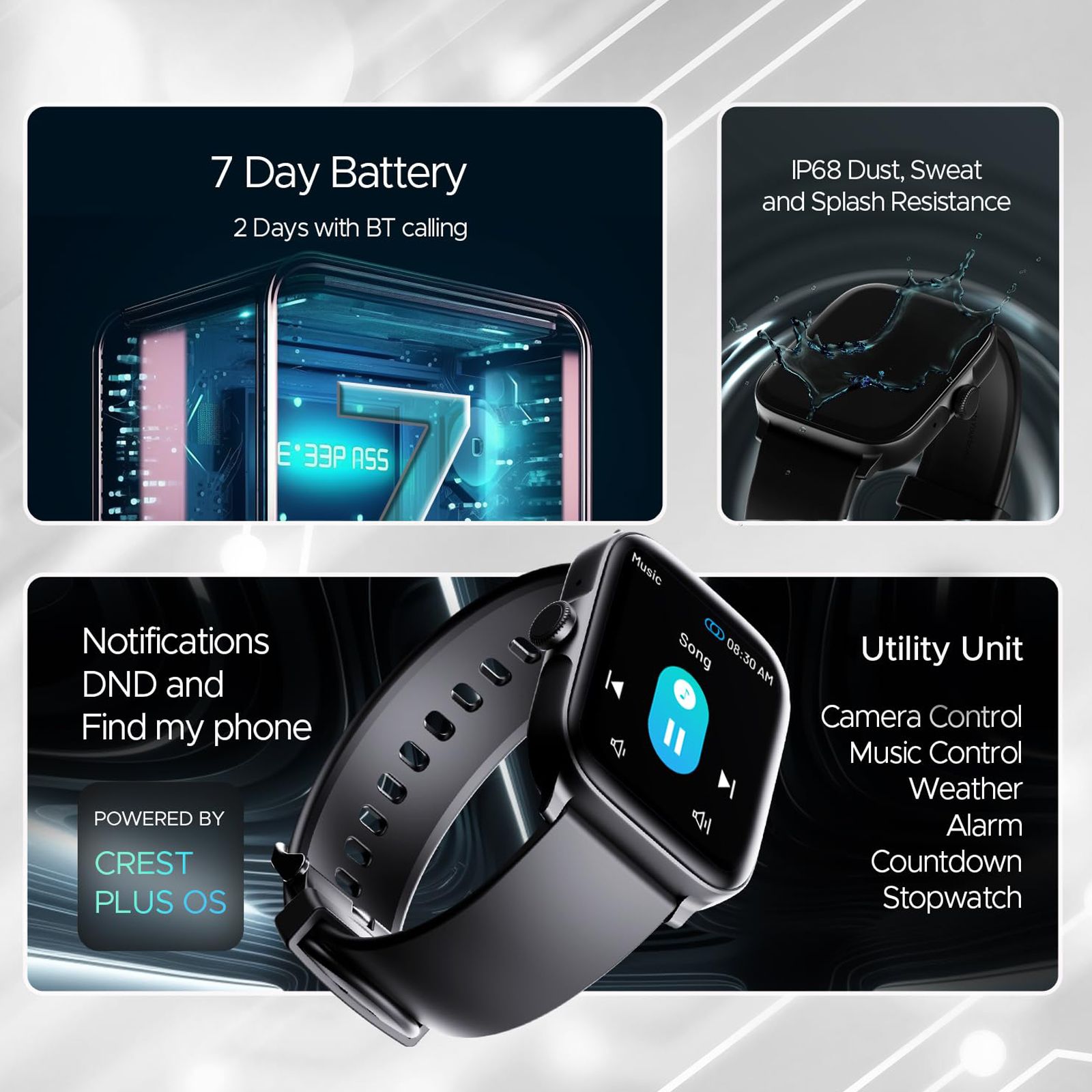 boAt Ultima Call Smartwatch with Bluetooth Calling (46.4mm HD Display, IP68 Sweat Resistant, Active Black Strap)_8