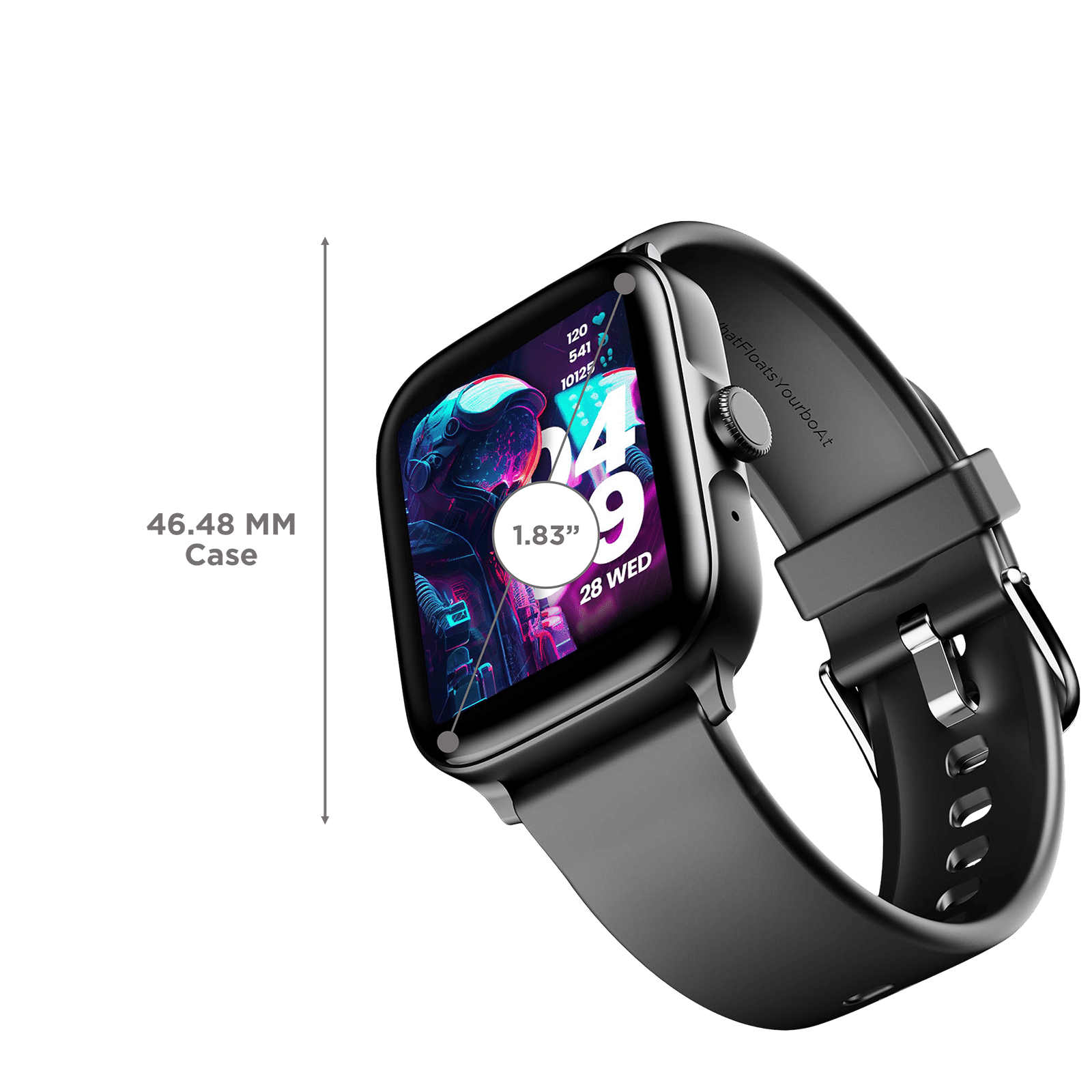 boAt Ultima Call Smartwatch with Bluetooth Calling (46.4mm HD Display, IP68 Sweat Resistant, Active Black Strap)_3