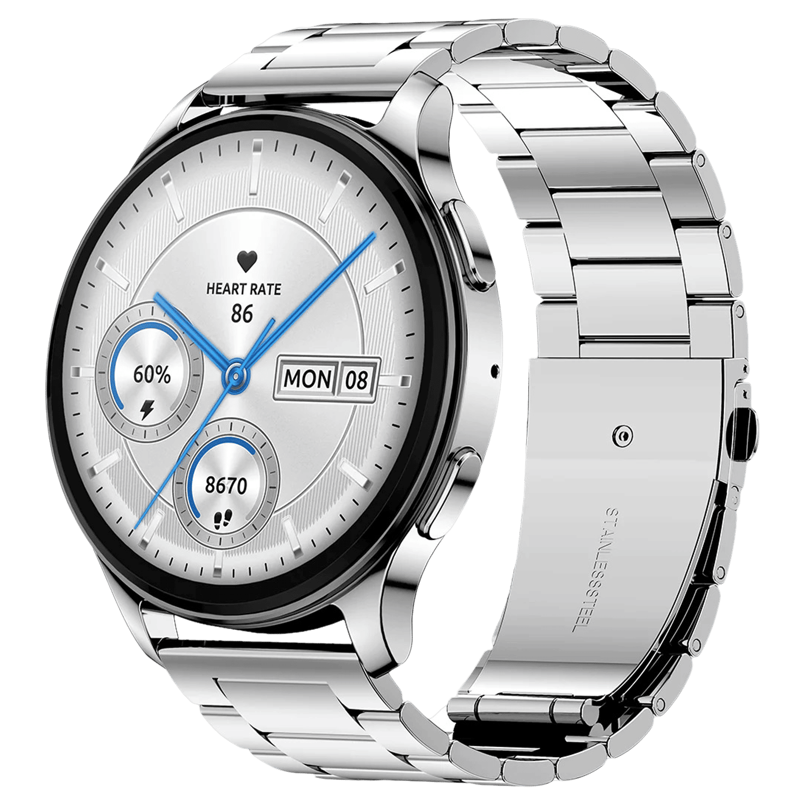 amazfit Pop 3R Smartwatch with Bluetooth Calling (36.32mm AMOLED Display, IP68 Water Resistant, Metallic Silver Strap) amazfit Pop 3R Smartwatch with Bluetooth Calling (36.32mm AMOLED Display, IP68 Water Resistant, Metallic Silver Strap)_1