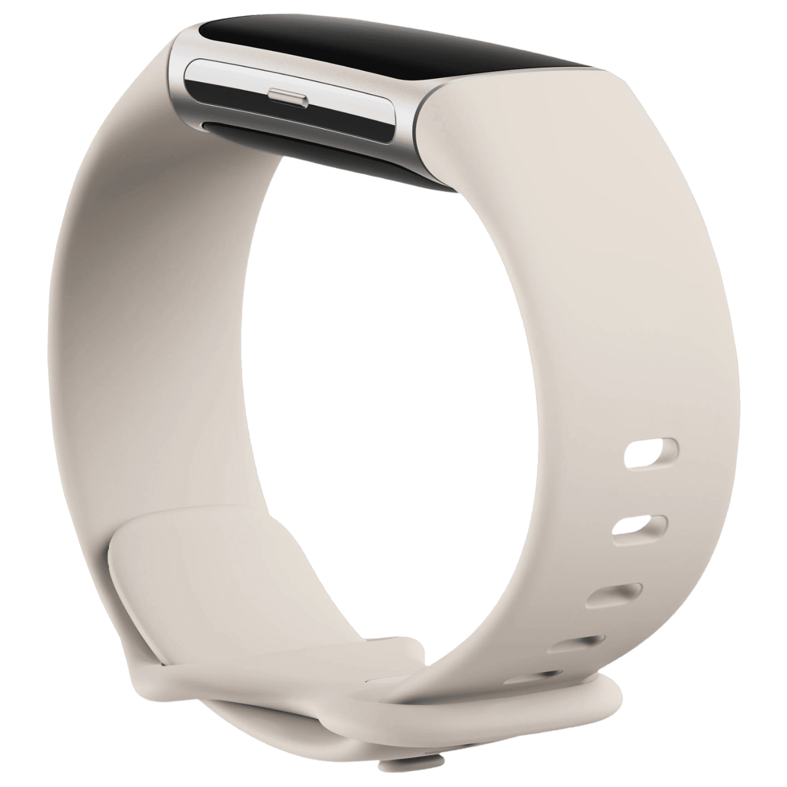 fitbit Charge 6 Fitness Tracker with Stress Management (1.03 Inch, 5ATM Water Resistance, Porcelain & Silver Aluminium Strap)_5