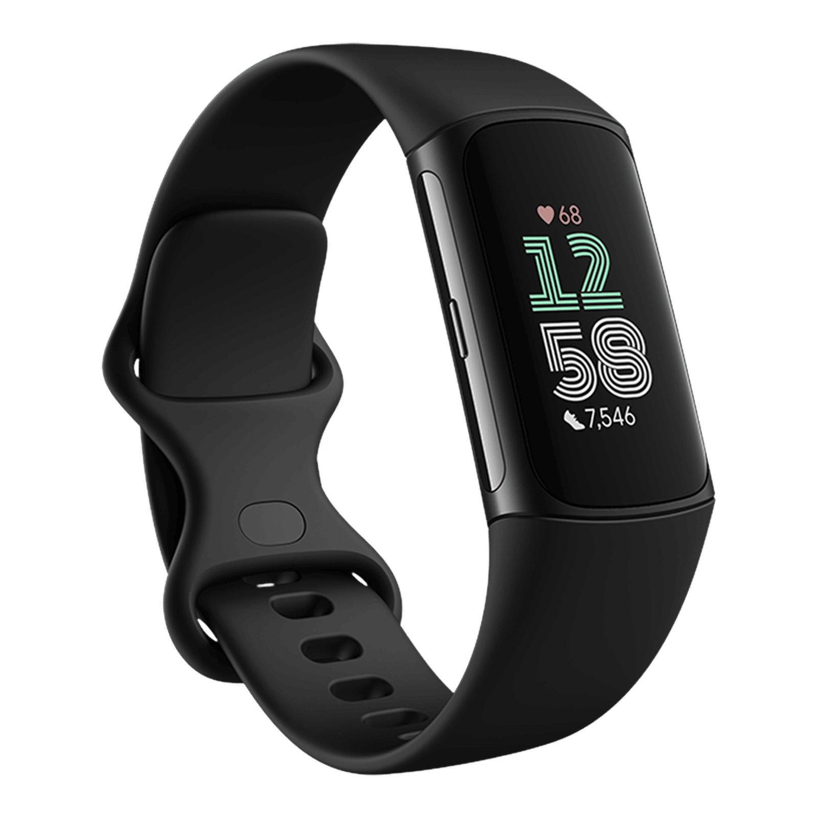 fitbit Charge 6 Fitness Tracker with Stress Management (1.03 Inch, 5ATM Water Resistance, Obsidian & Black Aluminium Strap)_1