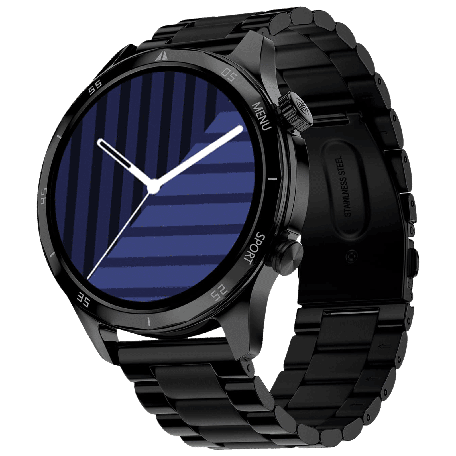 noise NoiseFit Mettalix Smartwatch with Bluetooth Calling (35.5mm HD Display, IP68 Water Resistant, Elite Black Strap)_3