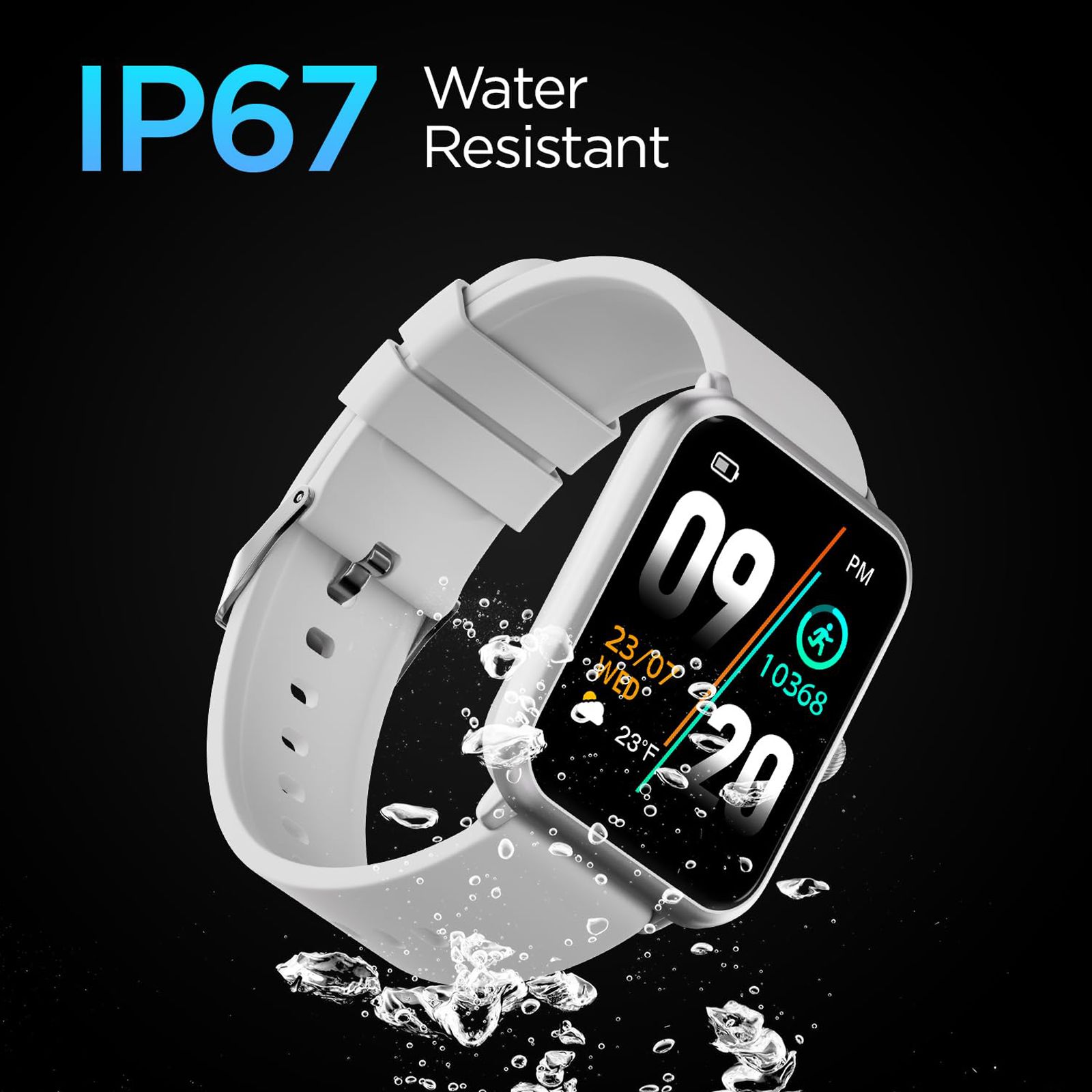 FIRE-BOLTT Ninja Call Pro Smartwatch with Bluetooth Calling (43mm HD Display, IP67 Water Resistant, Grey Strap)_8