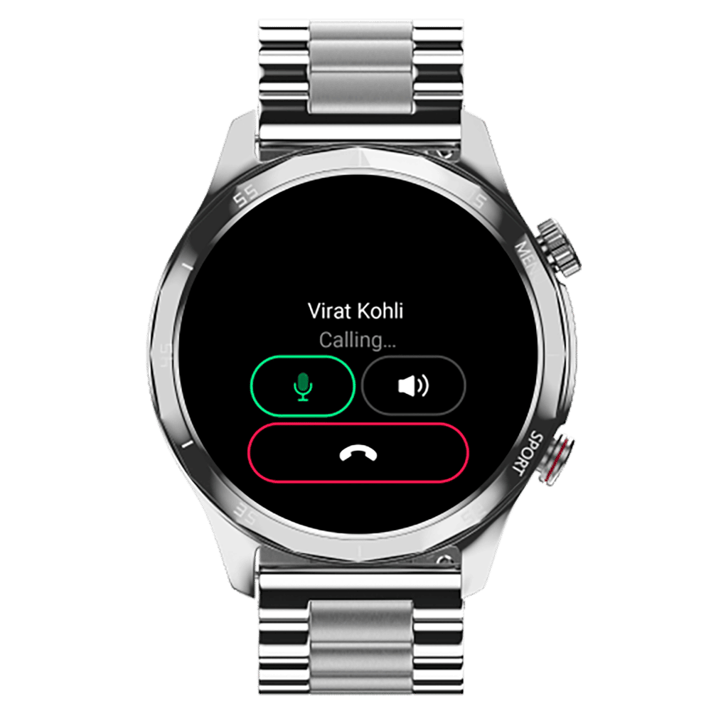 noise NoiseFit Mettalix Smartwatch with Bluetooth Calling (35.5mm HD Display, IP68 Water Resistant, Elite Silver Strap)_10