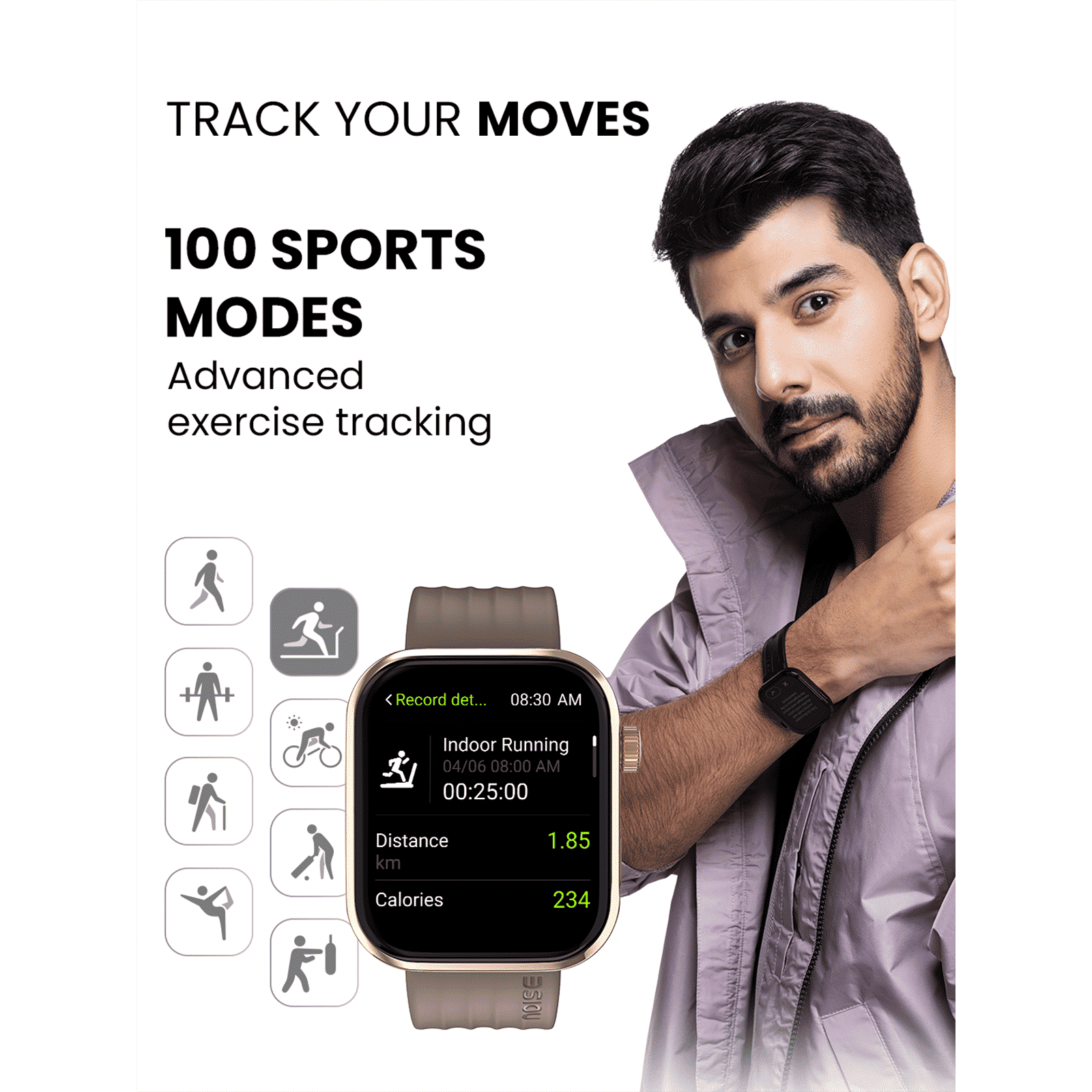 noise ColorFit Pro 5 Smartwatch with Bluetooth Calling (46.99mm AMOLED Display, IP68 Water Resistant, Midnight Black Strap)_15