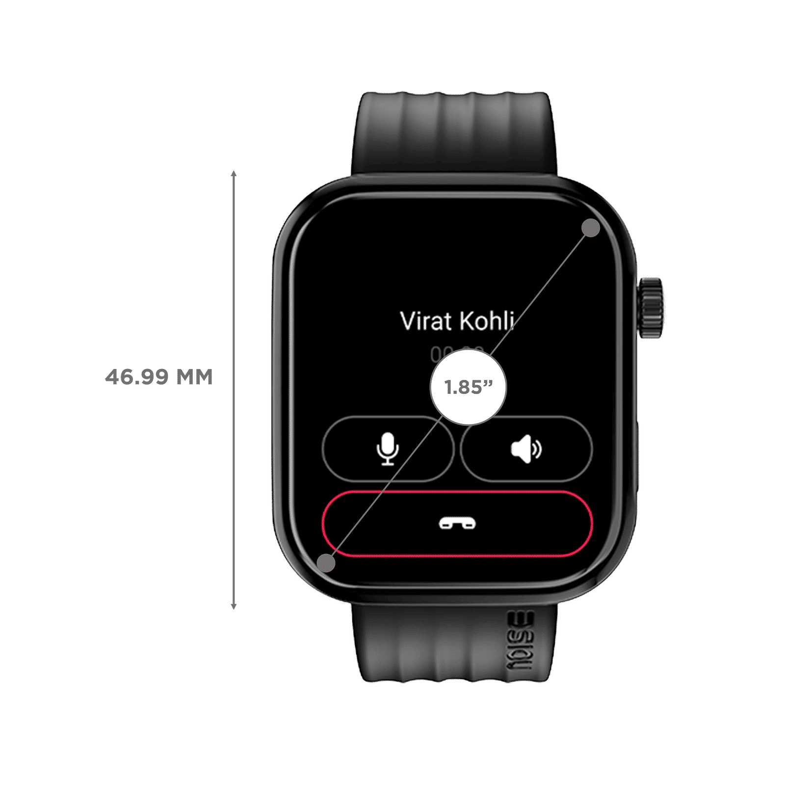 noise ColorFit Pro 5 Smartwatch with Bluetooth Calling (46.99mm AMOLED Display, IP68 Water Resistant, Midnight Black Strap)_3