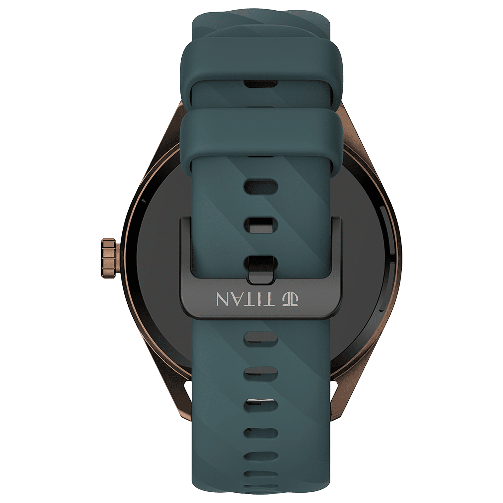 TITAN Crest Smartwatch with Bluetooth Calling (36.3mm AMOLED Display, IP68 Water Resistant, Teal Strap)_4