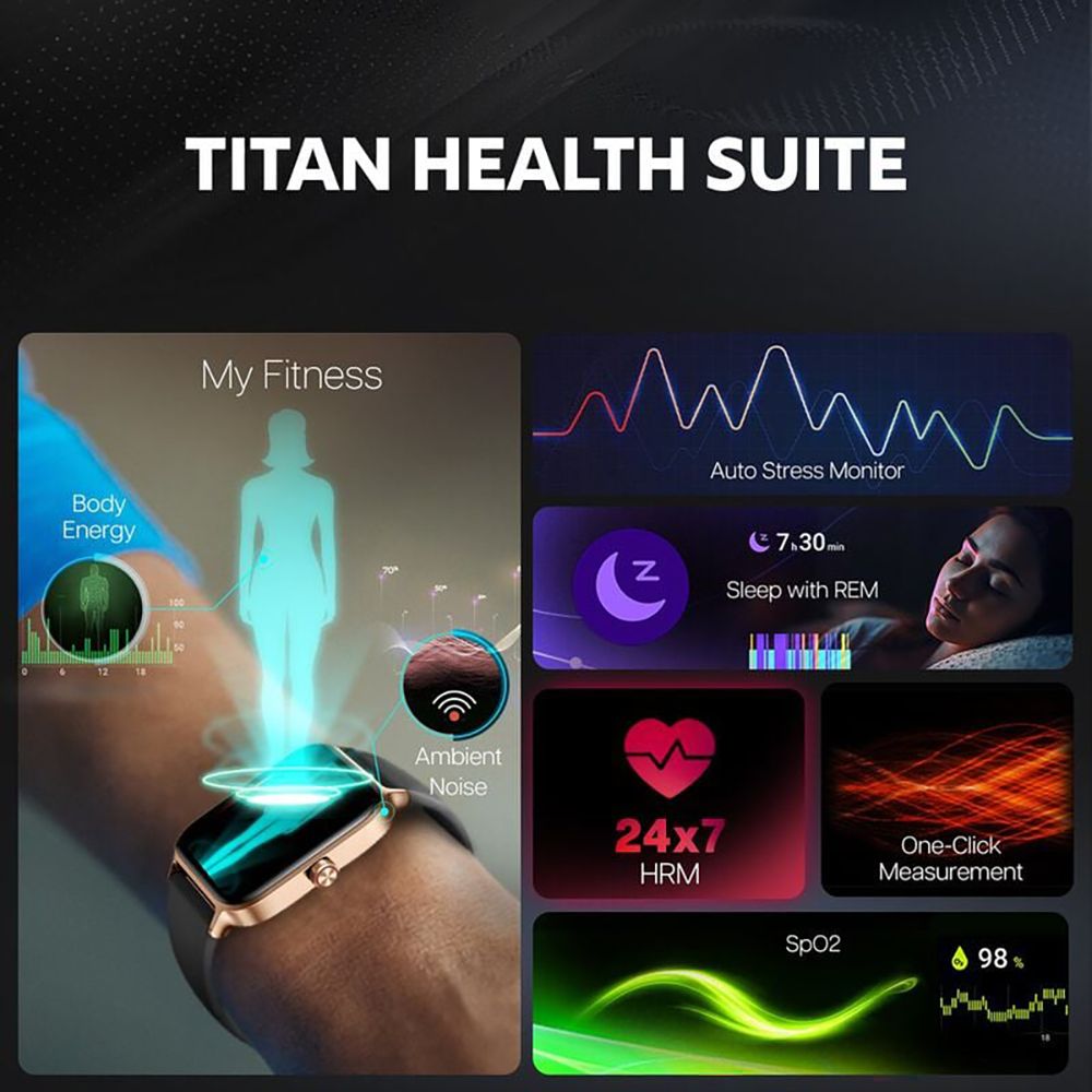 TITAN Traveller Smartwatch with Bluetooth Calling (45.2mm AMOLED Display, IP68 Water Resistant, Brown Strap) TITAN Traveller Smartwatch with Bluetooth Calling (45.2mm AMOLED Display, IP68 Water Resistant, Brown Strap)_11