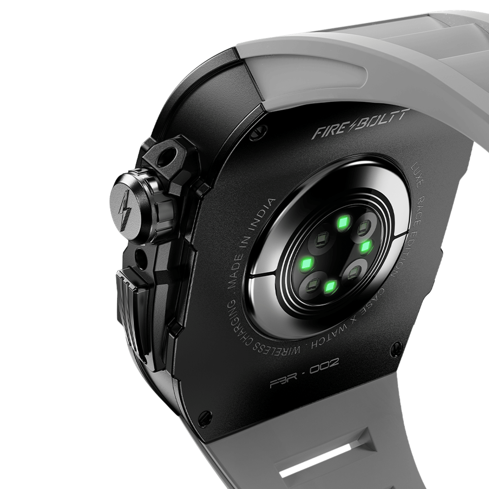 FIRE-BOLTT Huracan Smartwatch with Bluetooth Calling (49.5mm Always On Display, IP68 Water Resistant, Black White Strap)_5