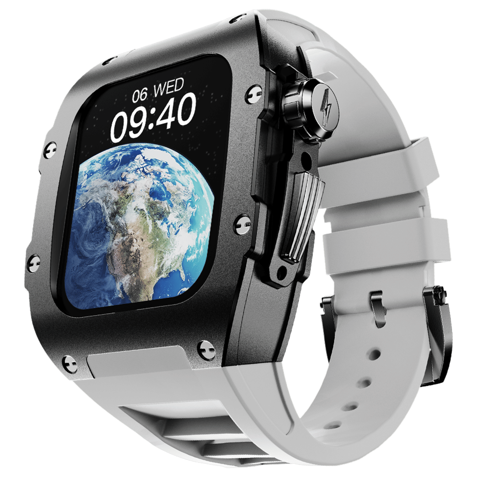 FIRE-BOLTT Huracan Smartwatch with Bluetooth Calling (49.5mm Always On Display, IP68 Water Resistant, Black White Strap)_3