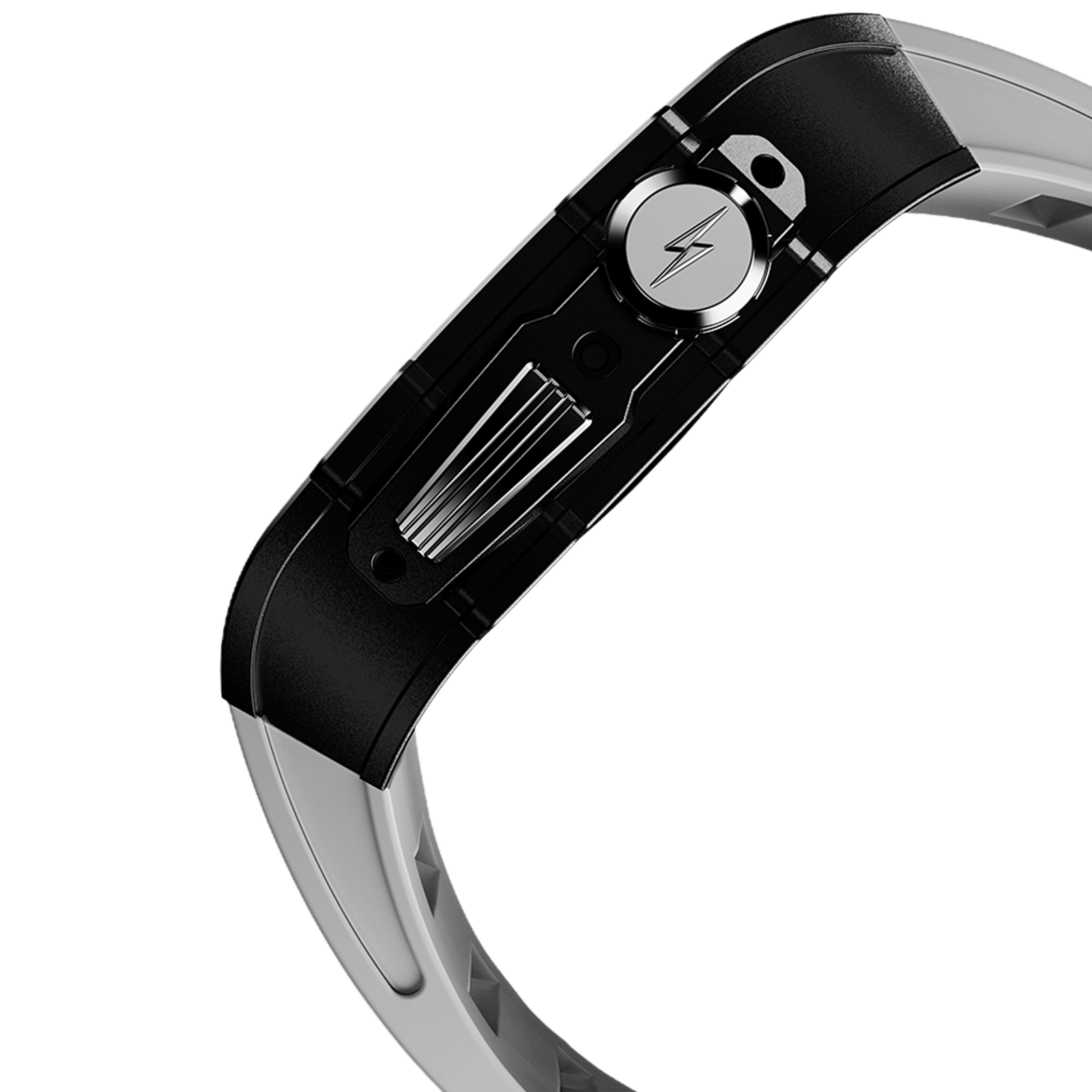 FIRE-BOLTT Huracan Smartwatch with Bluetooth Calling (49.5mm Always On Display, IP68 Water Resistant, Black White Strap)_4