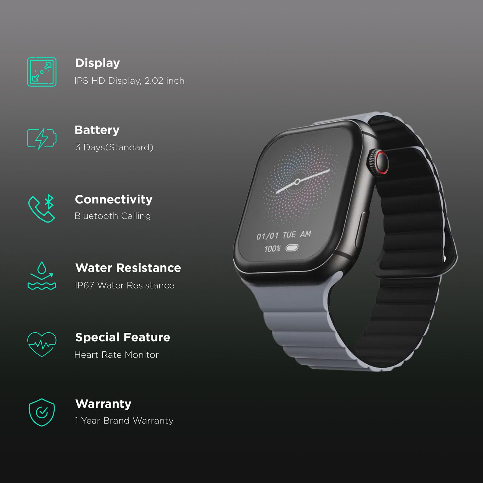 FIRE-BOLTT Dream Wi-Fi+4G SIM Android OS Wristphone (51.3mm HD Display, In-built GPS, Sky Sizzle Strap)_2