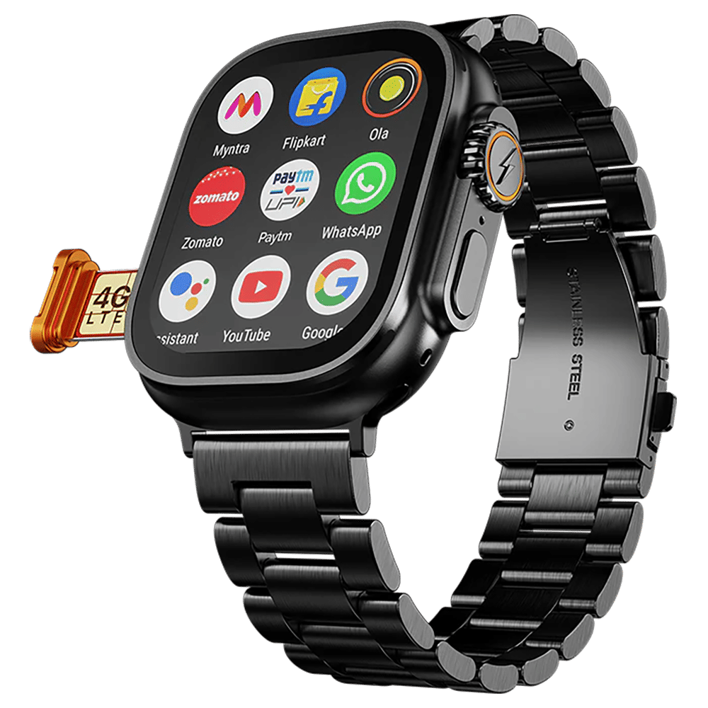 FIRE-BOLTT Oracle Wi-Fi+4G SIM Android OS Wristphone (49.7mm IPS Display, ARM Cortex-A53 MP Processor, In-built GPS, Black Chrome Strap) FIRE-BOLTT Oracle Wi-Fi+4G SIM Android OS Wristphone (49.7mm IPS Display, ARM Cortex-A53 MP Processor, In-built GPS, Black Chrome Strap)_1