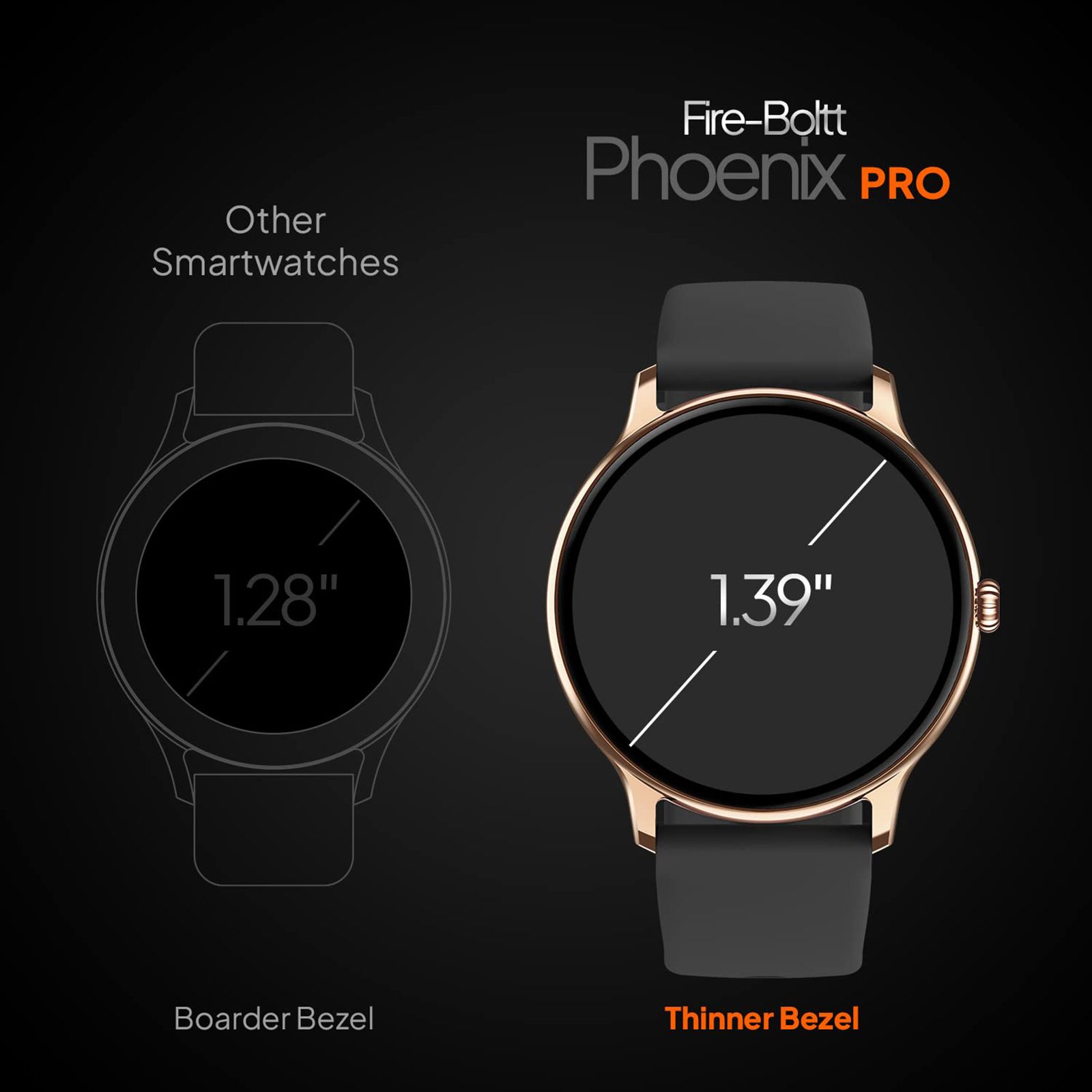 FIRE-BOLTT Phoenix Pro Smartwatch with Bluetooth Calling (35.3mm TFT HD Display, IP67 Water Resistant, Gold Black Strap)_9