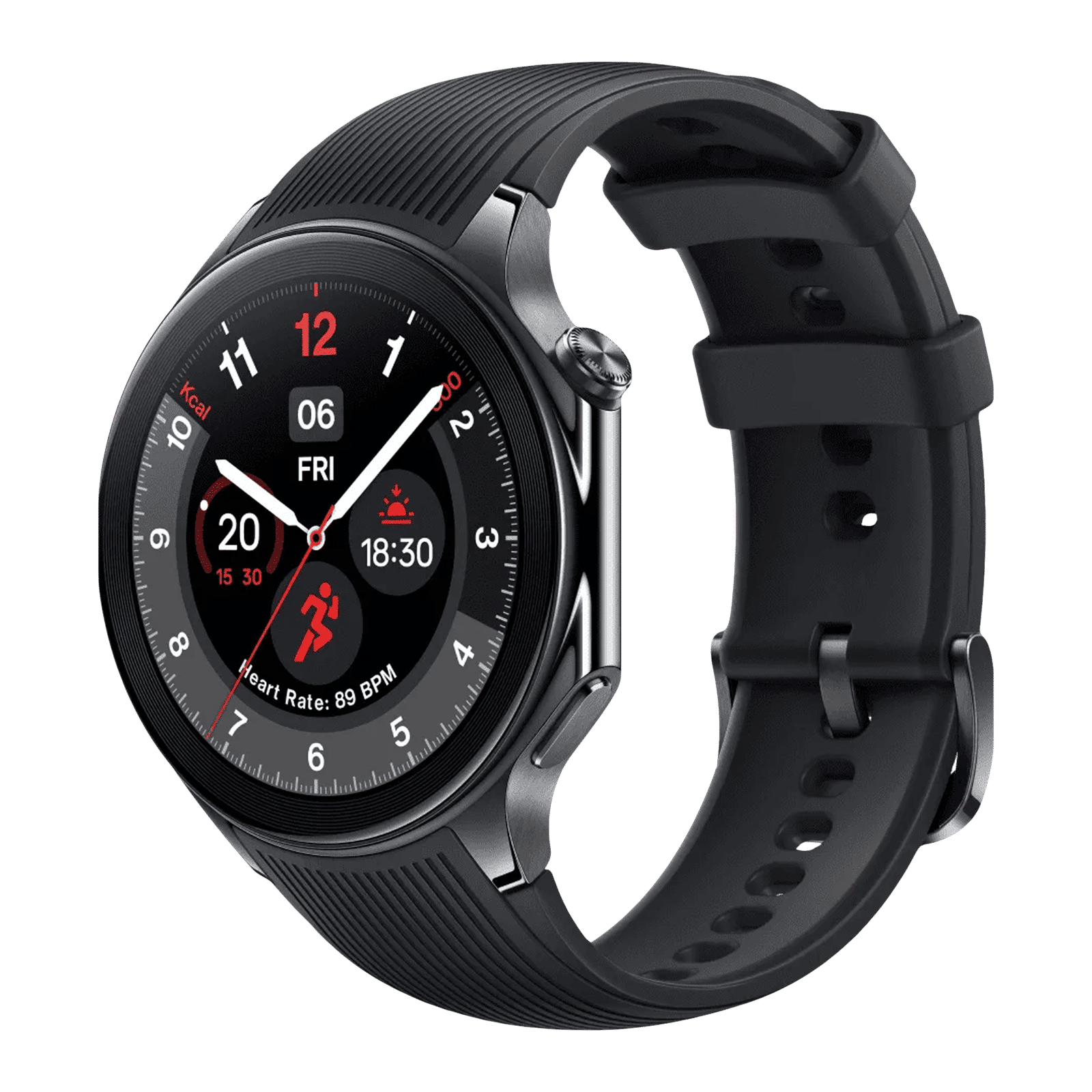 OnePlus Watch 2 Wi-Fi+Bluetooth Wear OS 4.0 Smartwatch (36.3mm AMOLED Display, Snapdragon W5 Gen 1, Dual-frequency GPS, Black Steel Strap)_3