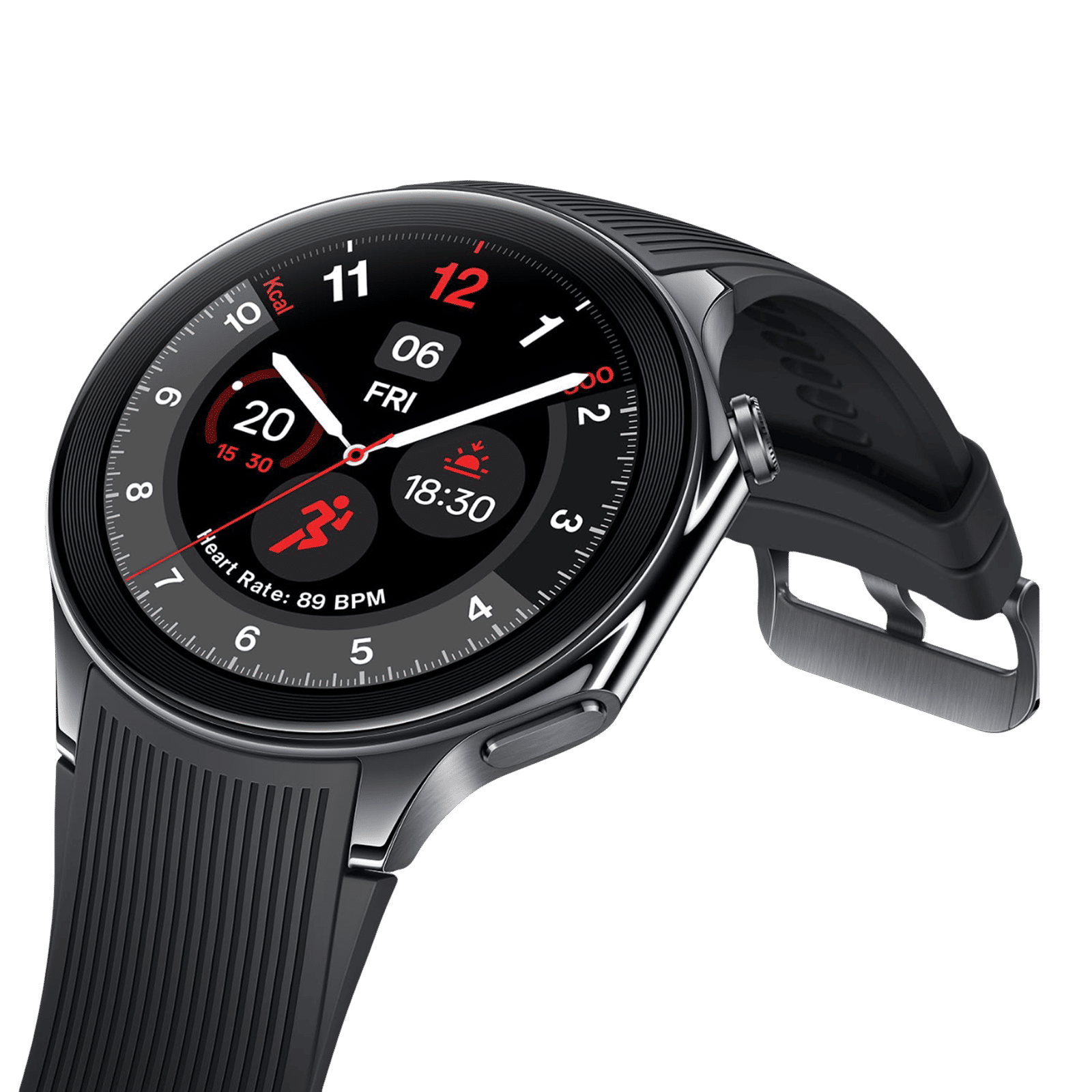 OnePlus Watch 2 Wi-Fi+Bluetooth Wear OS 4.0 Smartwatch (36.3mm AMOLED Display, Snapdragon W5 Gen 1, Dual-frequency GPS, Black Steel Strap)_4
