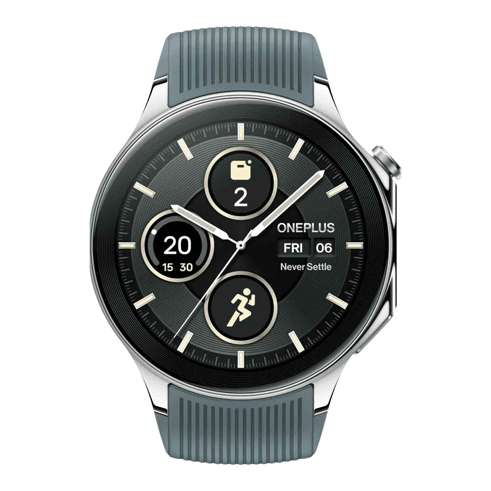 OnePlus Watch 2 GPS+WiFi+Bluetooth Google OS 4 Smartwatch (36.3mm AMOLED Display, Snapdragon W5 Gen 1, GPS, Radiant Steel Strap)_1