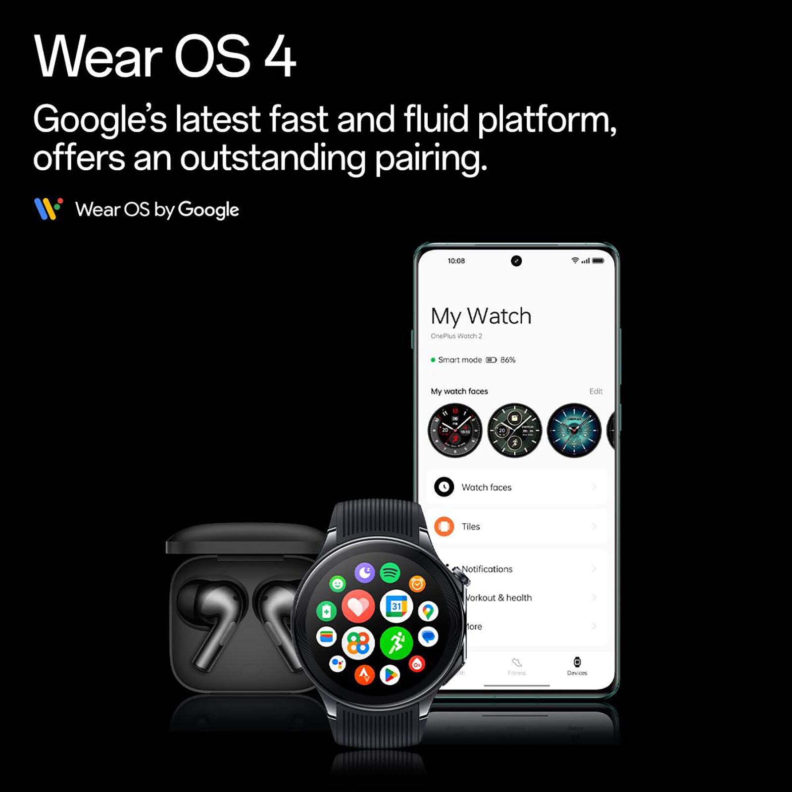 OnePlus Watch 2 GPS+WiFi+Bluetooth Google OS 4 Smartwatch (36.3mm AMOLED Display, Snapdragon W5 Gen 1, GPS, Radiant Steel Strap)_7