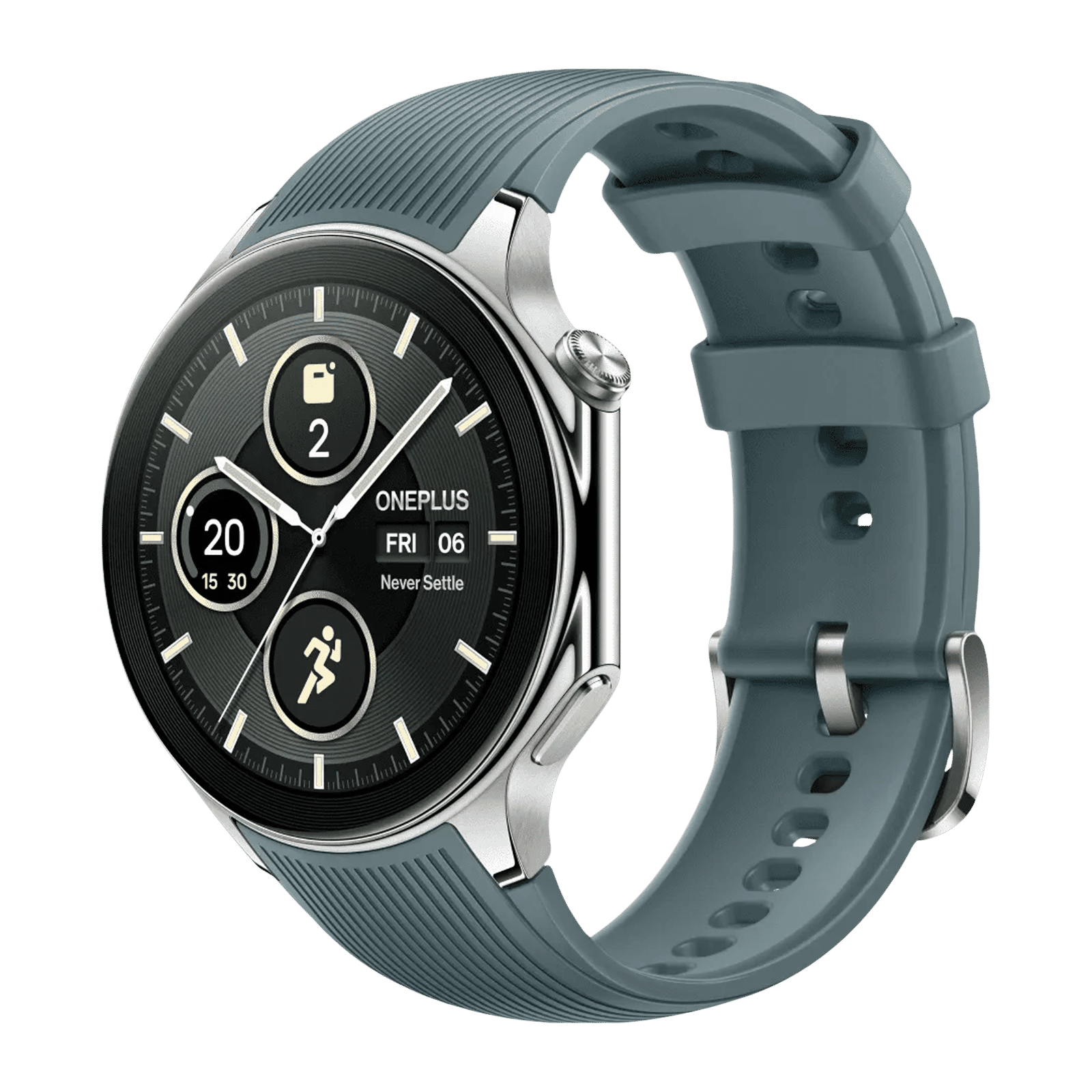 OnePlus Watch 2 GPS+WiFi+Bluetooth Google OS 4 Smartwatch (36.3mm AMOLED Display, Snapdragon W5 Gen 1, GPS, Radiant Steel Strap)_3