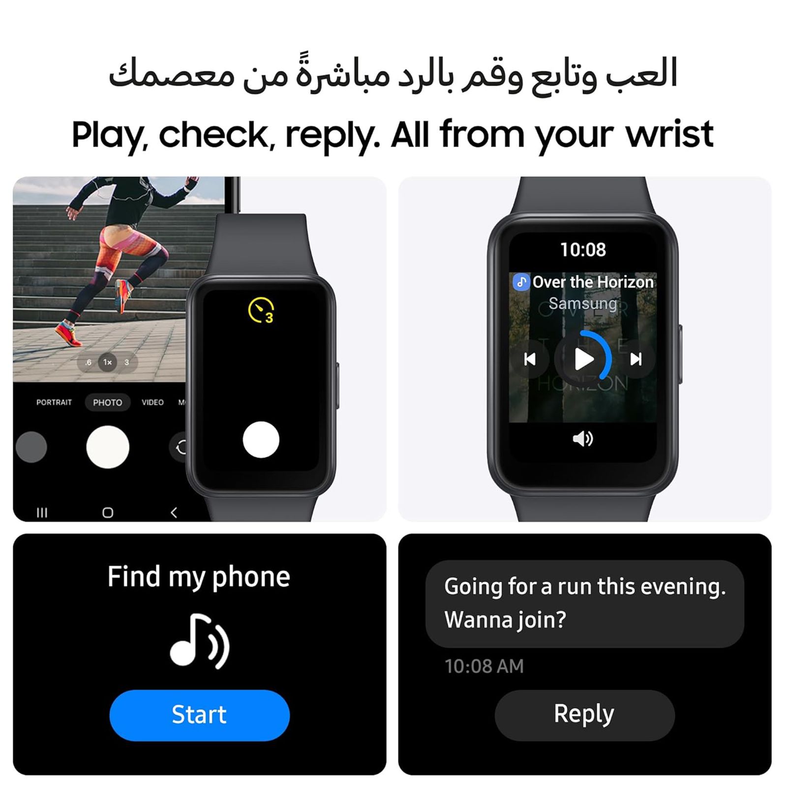 SAMSUNG Galaxy Fit3 Smartwatch with Activity Tracker (40.9mm AMOLED Display, IP68 Water Resistant, Gray Strap)_11
