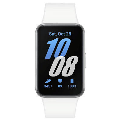 SAMSUNG Galaxy Fit3 Smartwatch with Activity
                      Tracker (40.9mm AMOLED Display, IP68 Water
                      Resistant, Silver Strap)
