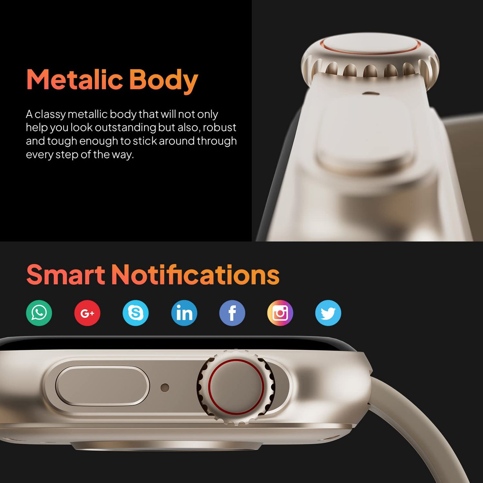 FIRE-BOLTT Gladiator Smartwatch with Bluetooth Calling (49.7mm HD Display, IP67 Water Resistant, Light Gold Strap)_11