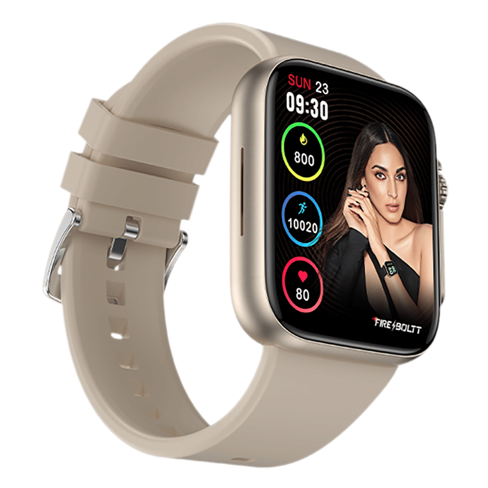FIRE-BOLTT Gladiator Smartwatch with Bluetooth Calling (49.7mm HD Display, IP67 Water Resistant, Light Gold Strap)_5