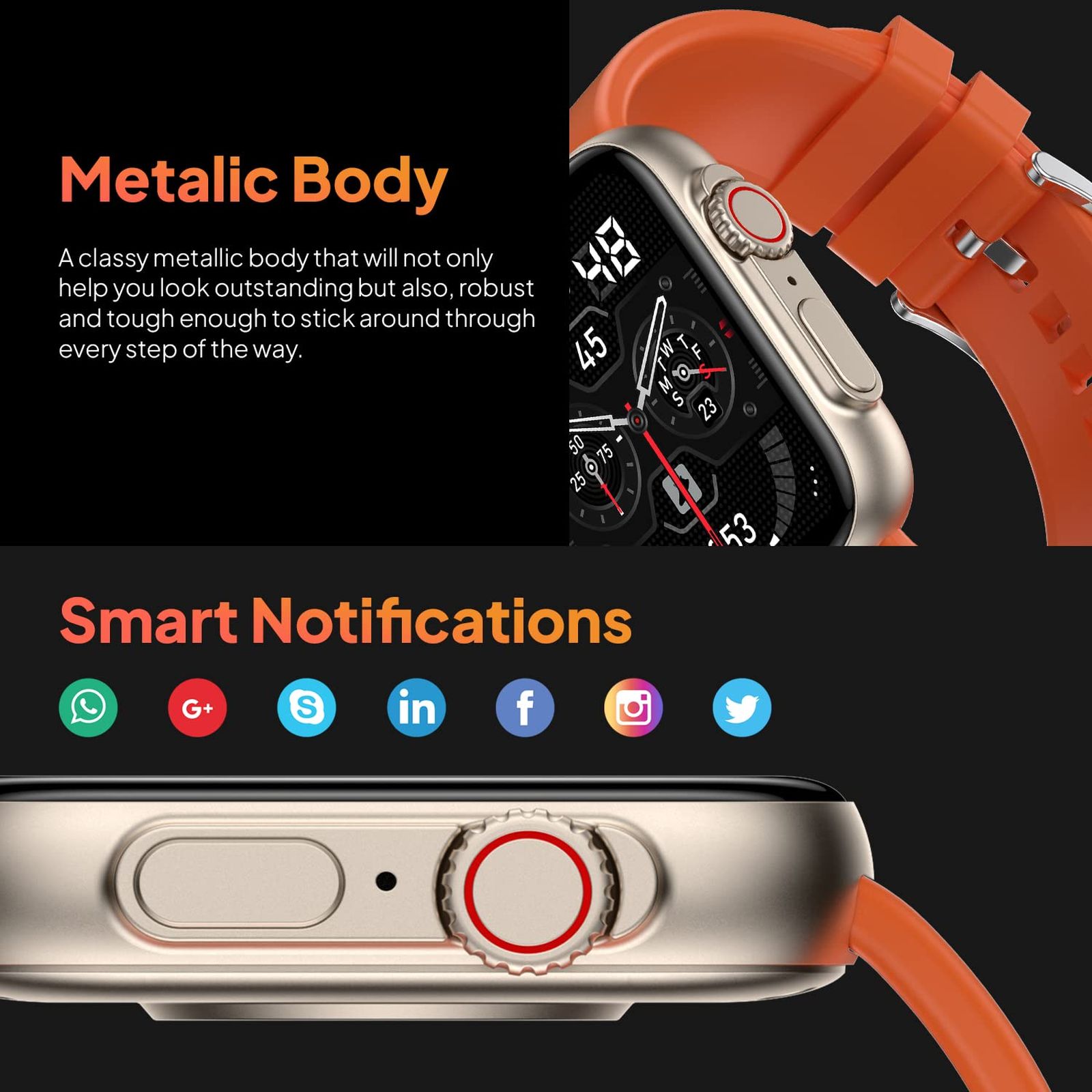 FIRE-BOLTT Gladiator Smartwatch with Bluetooth Calling (49.7mm HD Display, IP67 Water Resistant, Orange Strap) FIRE-BOLTT Gladiator Smartwatch with Bluetooth Calling (49.7mm HD Display, IP67 Water Resistant, Orange Strap)_10