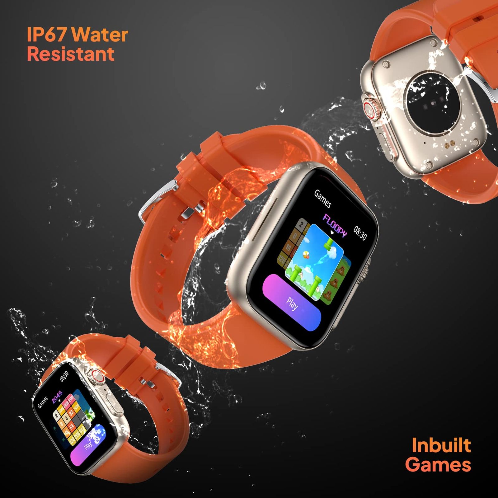 FIRE-BOLTT Gladiator Smartwatch with Bluetooth Calling (49.7mm HD Display, IP67 Water Resistant, Orange Strap) FIRE-BOLTT Gladiator Smartwatch with Bluetooth Calling (49.7mm HD Display, IP67 Water Resistant, Orange Strap)_14