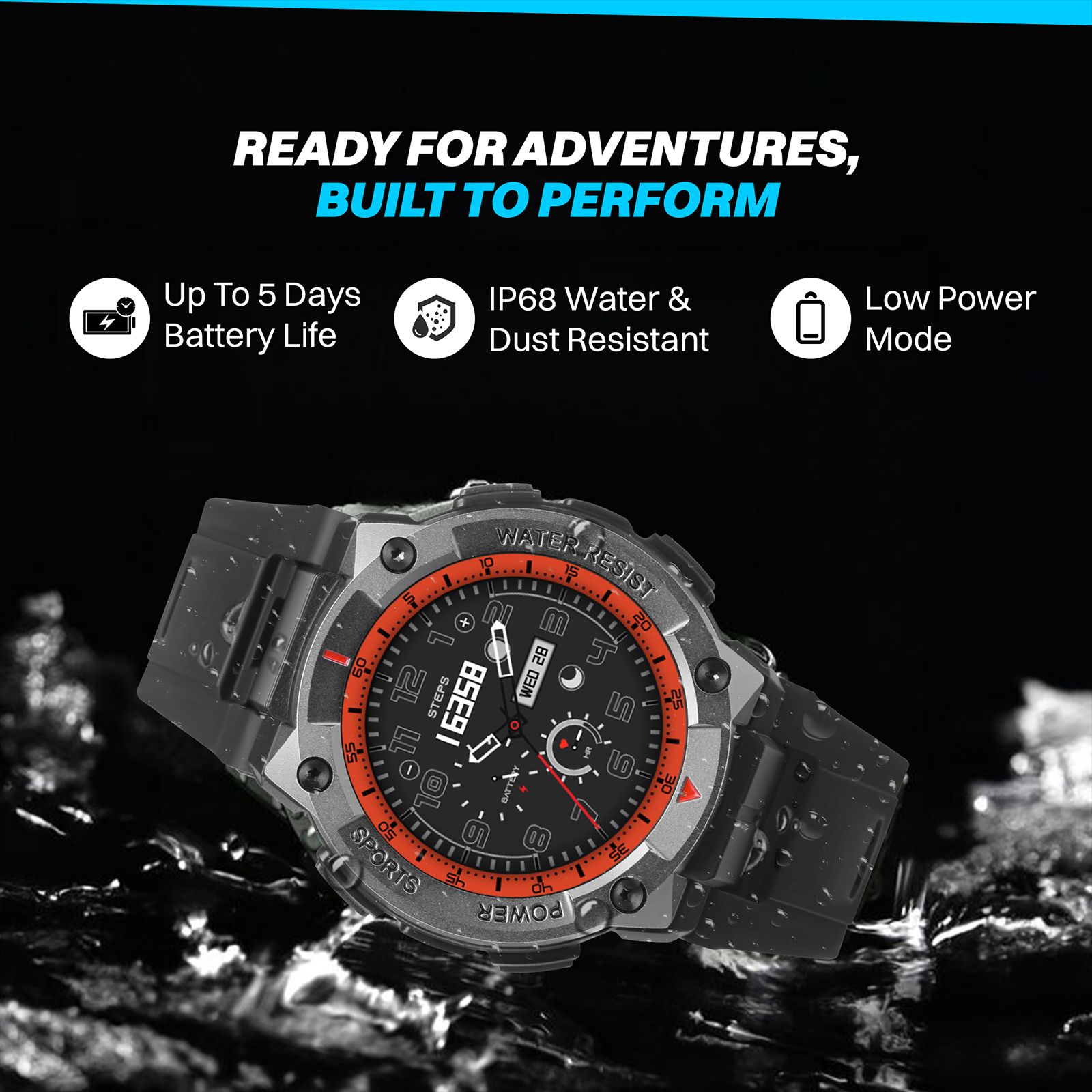 Croma Stride IR Smartwatch with Bluetooth Calling (1.39 inches, IPS Display, IP68 Water and Dust Resistant, Black Strap)_14