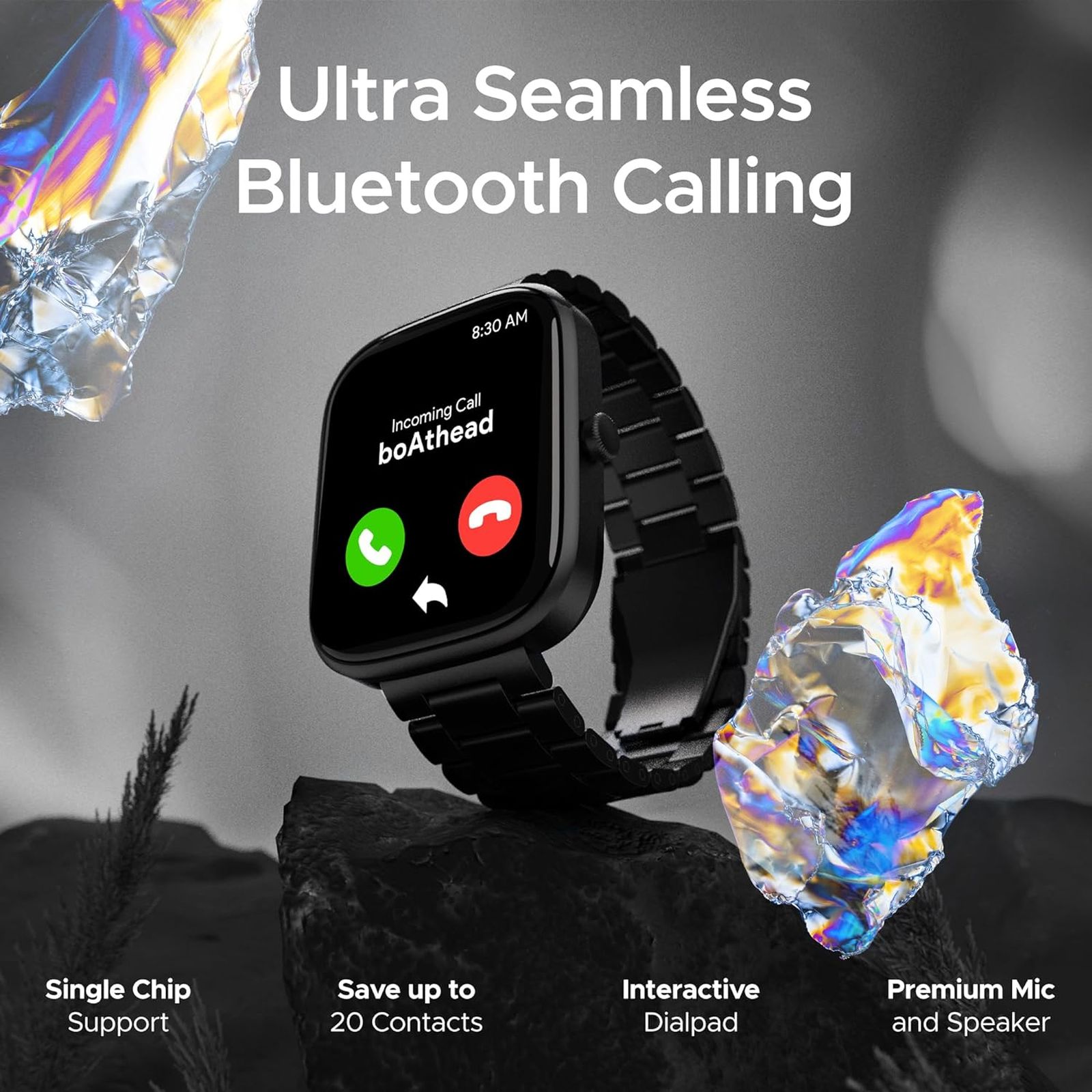 boAt Ultima Prism Smartwatch with Bluetooth Calling (49.7mm AMOLED Display, IP67 Sweat Resistant, Steel Black Strap) boAt Ultima Prism Smartwatch with Bluetooth Calling (49.7mm AMOLED Display, IP67 Sweat Resistant, Steel Black Strap)_7