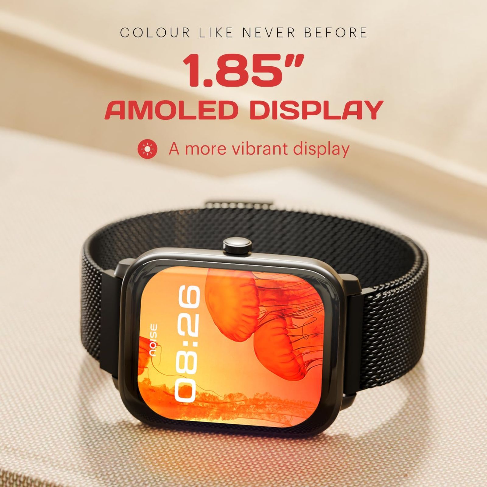 noise ColorFit Pulse 4 Smartwatch with Bluetooth Calling (46.9mm AMOLED Display, IP68 Water Resistant, Black Link Strap)_11