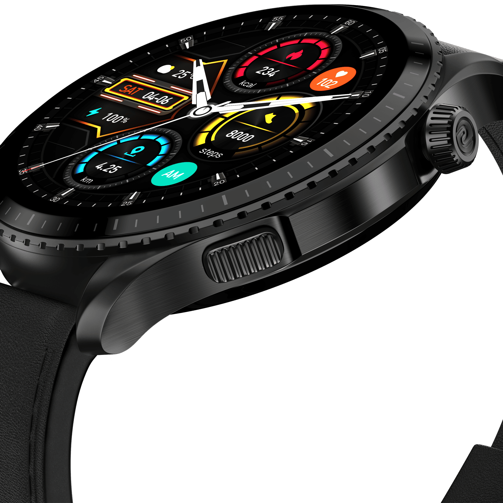 noise Origin Smartwatch with Activity Tracker (37.08mm AMOLED Display, 3ATM Water Resistant, Classic Black Strap)_4