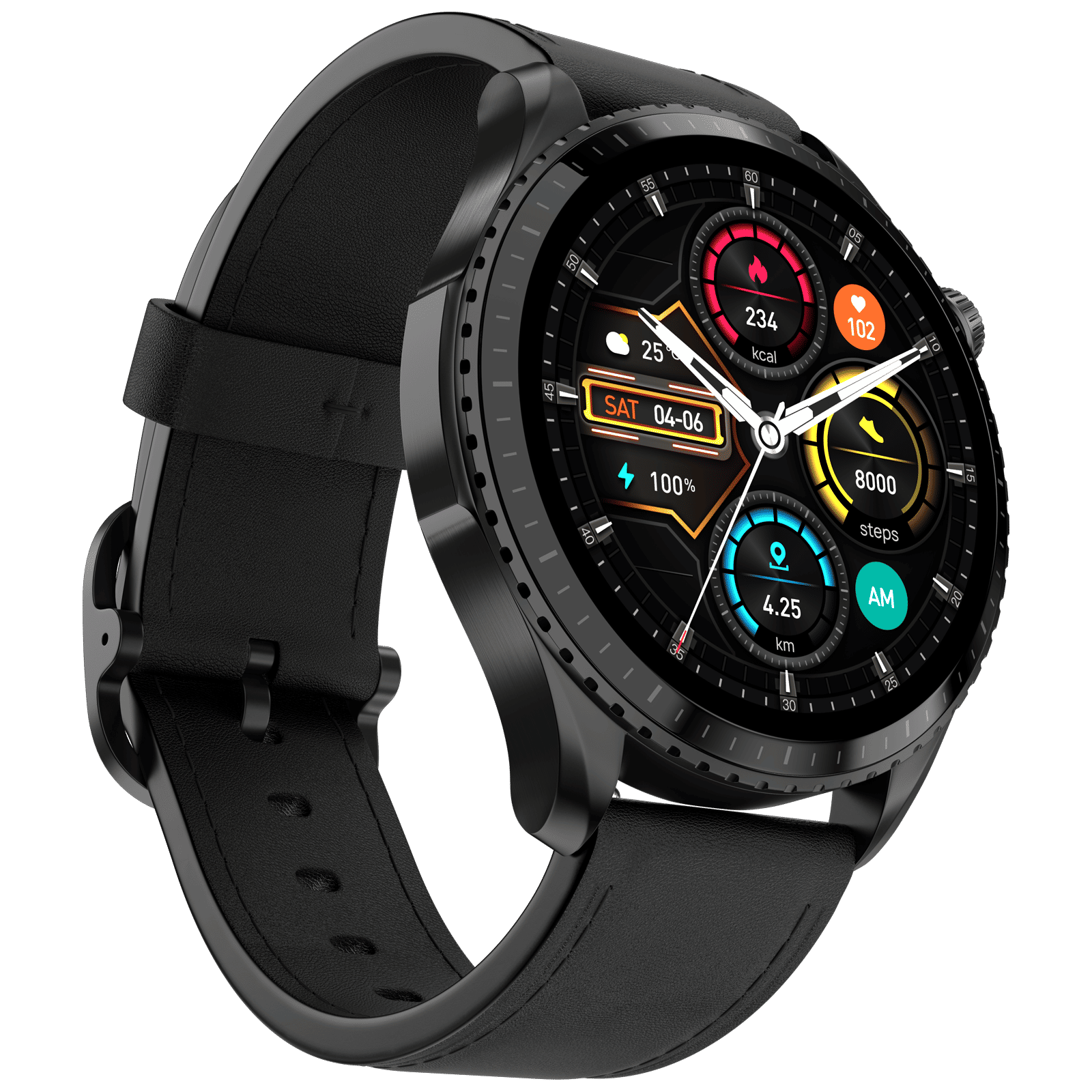 noise Origin Smartwatch with Activity Tracker (37.08mm AMOLED Display, 3ATM Water Resistant, Classic Black Strap)_6
