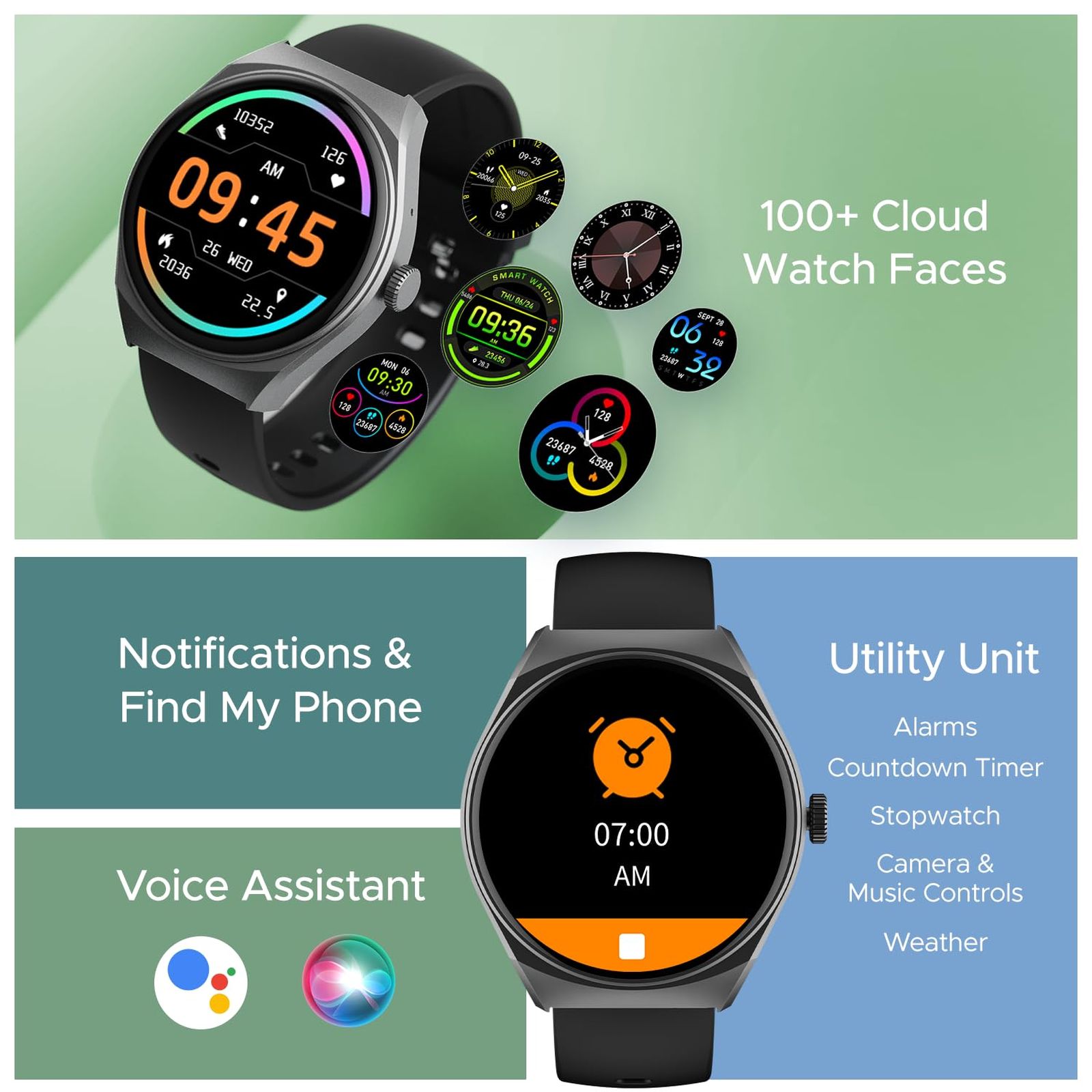 boAt Lunar Seek Smartwatch with Bluetooth Calling (35.30mm 2.5D Curved HD Display, IP67 Water Resistant, Active Black Strap)_3