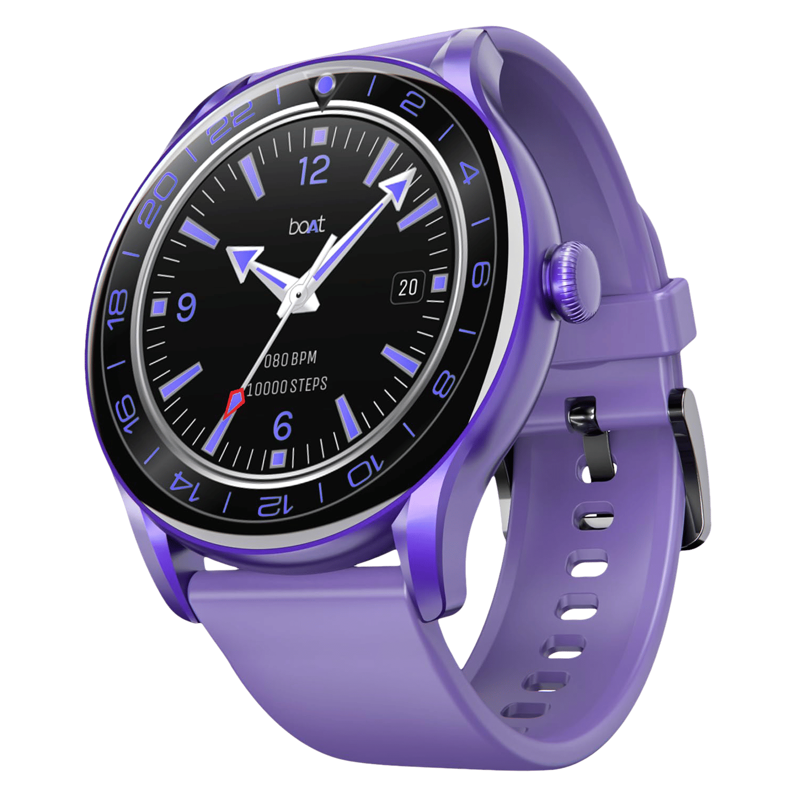 boAt Lunar Connect Ace Smartwatch with Bluetooth Calling (36.3mm AMOLED Display, IP68 Water Resistant, Orchid Purple Strap)_1