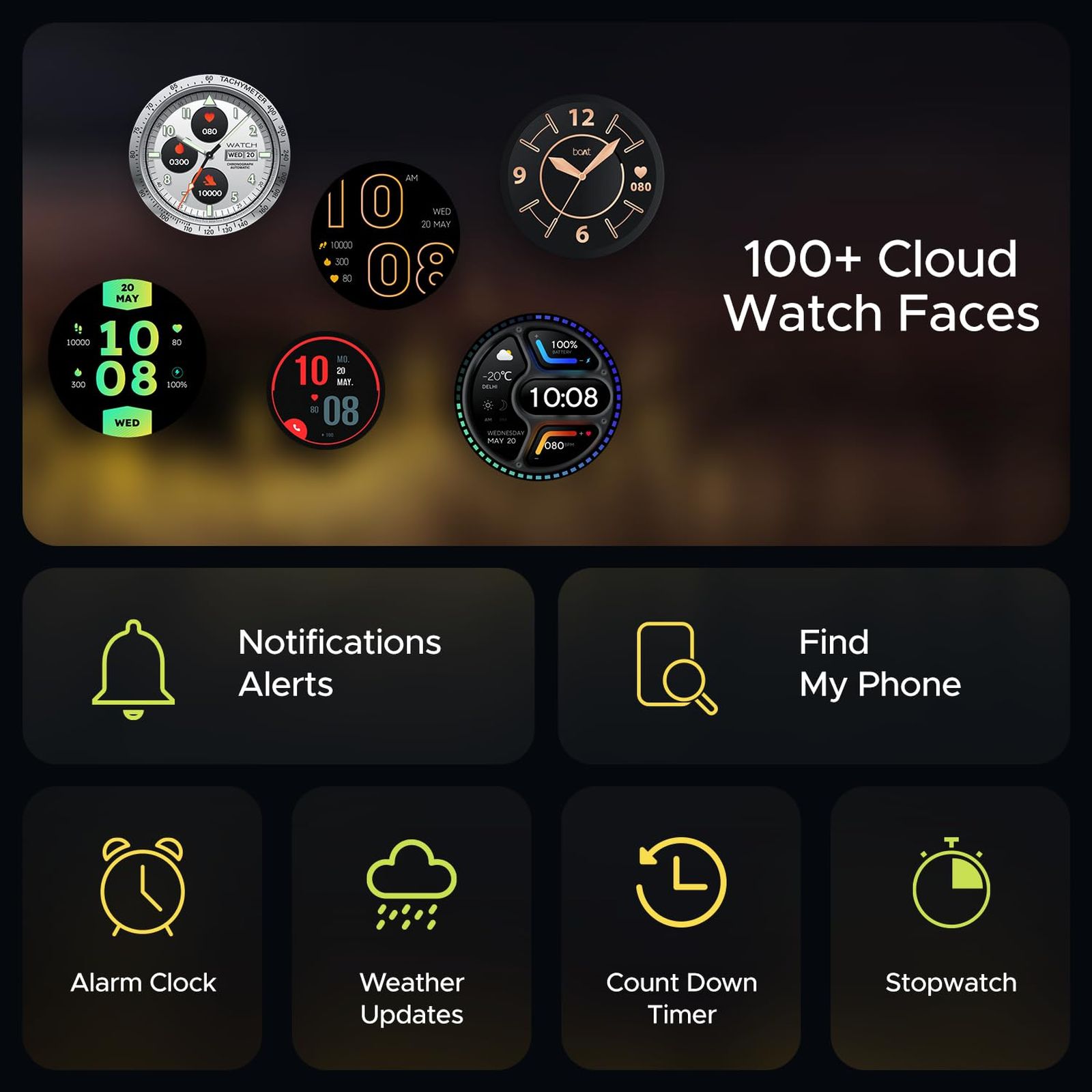 boAt Lunar Connect Ace Smartwatch with Bluetooth Calling (36.3mm AMOLED Display, IP68 Water Resistant, Orchid Purple Strap)_5