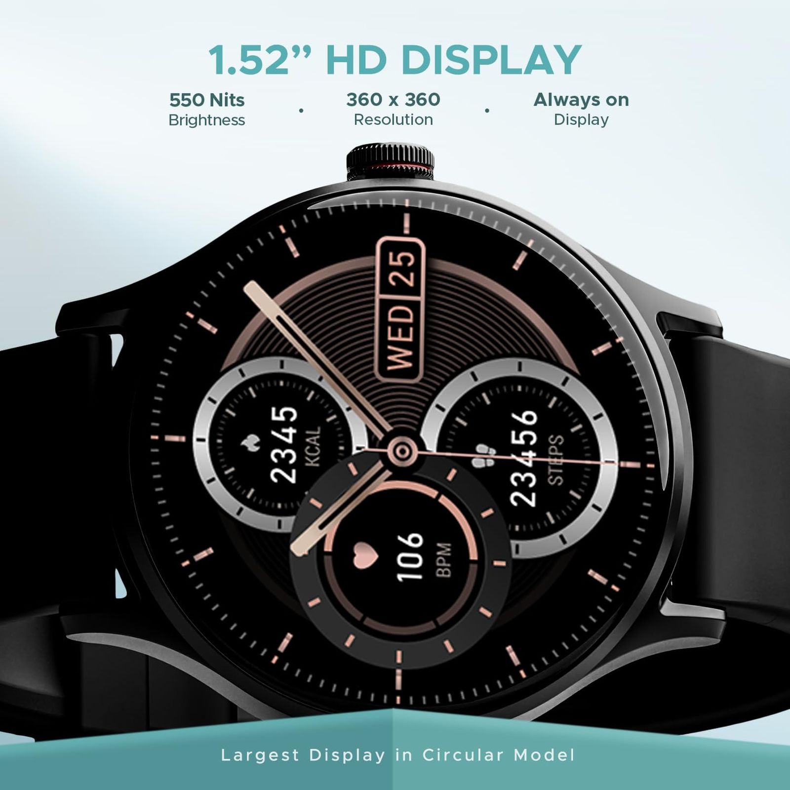 boAt Lunar Vista Smartwatch with Bluetooth Calling (38.6mm HD Display, IP68 Sweat Resistant, Active Black Strap)_7
