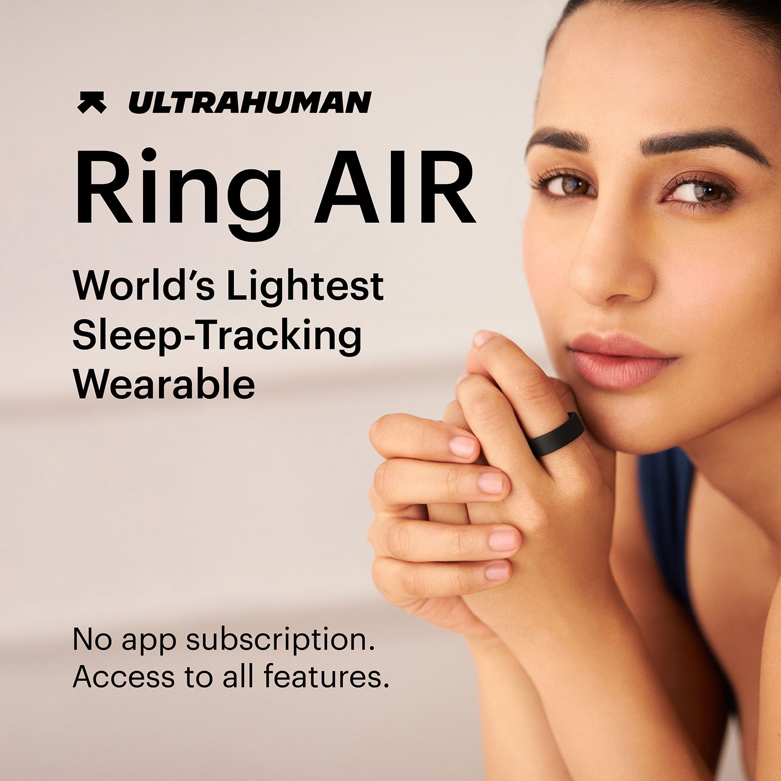 Ultrahuman Ring Air Smart Ring with Activity Tracker (Buy Sizing Kit First, Size 14, 6-Axis Motion Sensors, Aster Black)_11