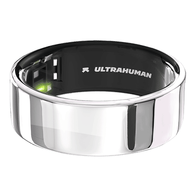 Ultrahuman Ring Air Smart Ring with Activity Tracker (Buy Sizing Kit First, Size 5, 6-Axis Motion Sensors, Space Silver)