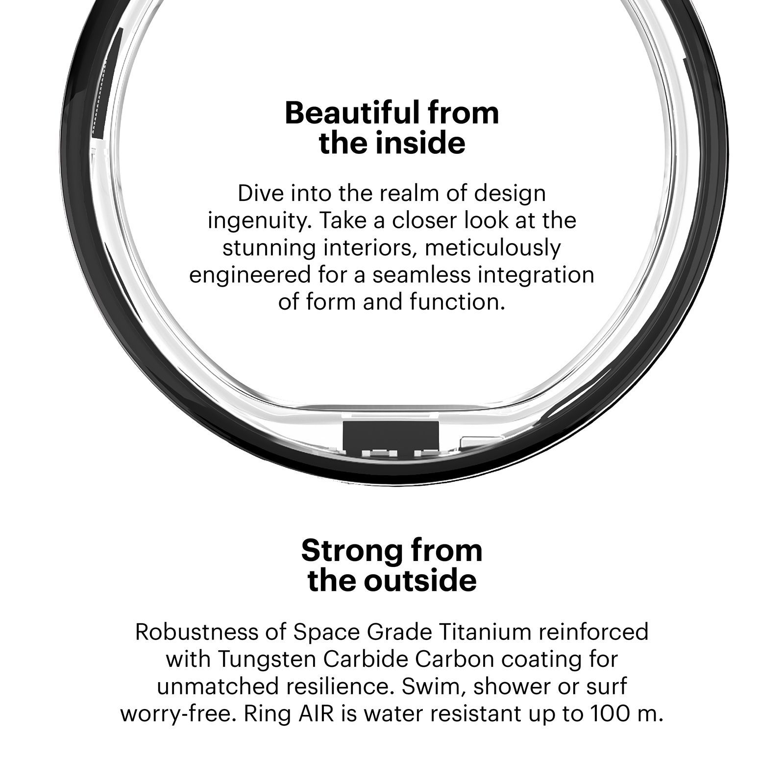 Ultrahuman Ring Air Smart Ring with Activity Tracker (Buy Sizing Kit First, Size 12, 6-Axis Motion Sensors, Raw Titanium)_12